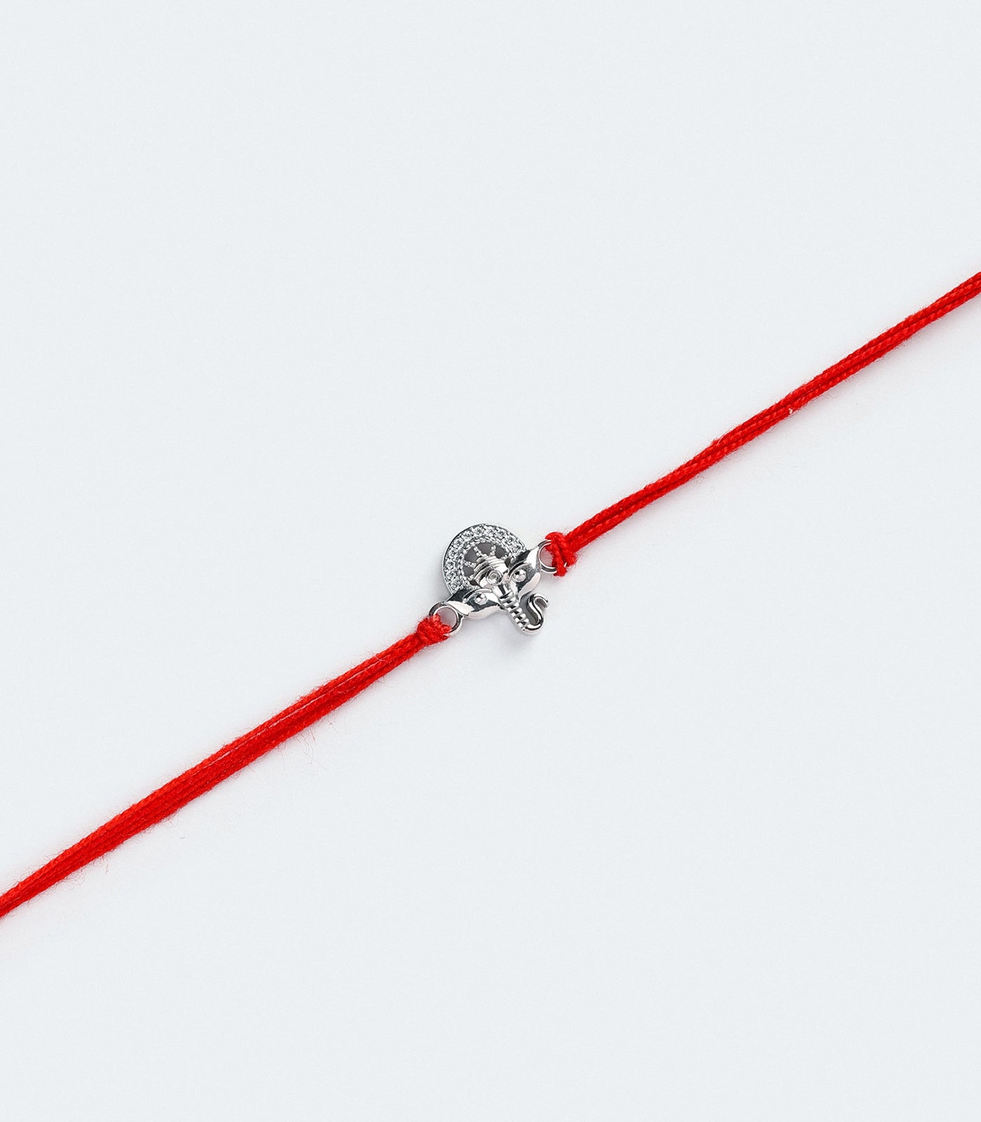 Ganesh Motfi Silver Rakhi