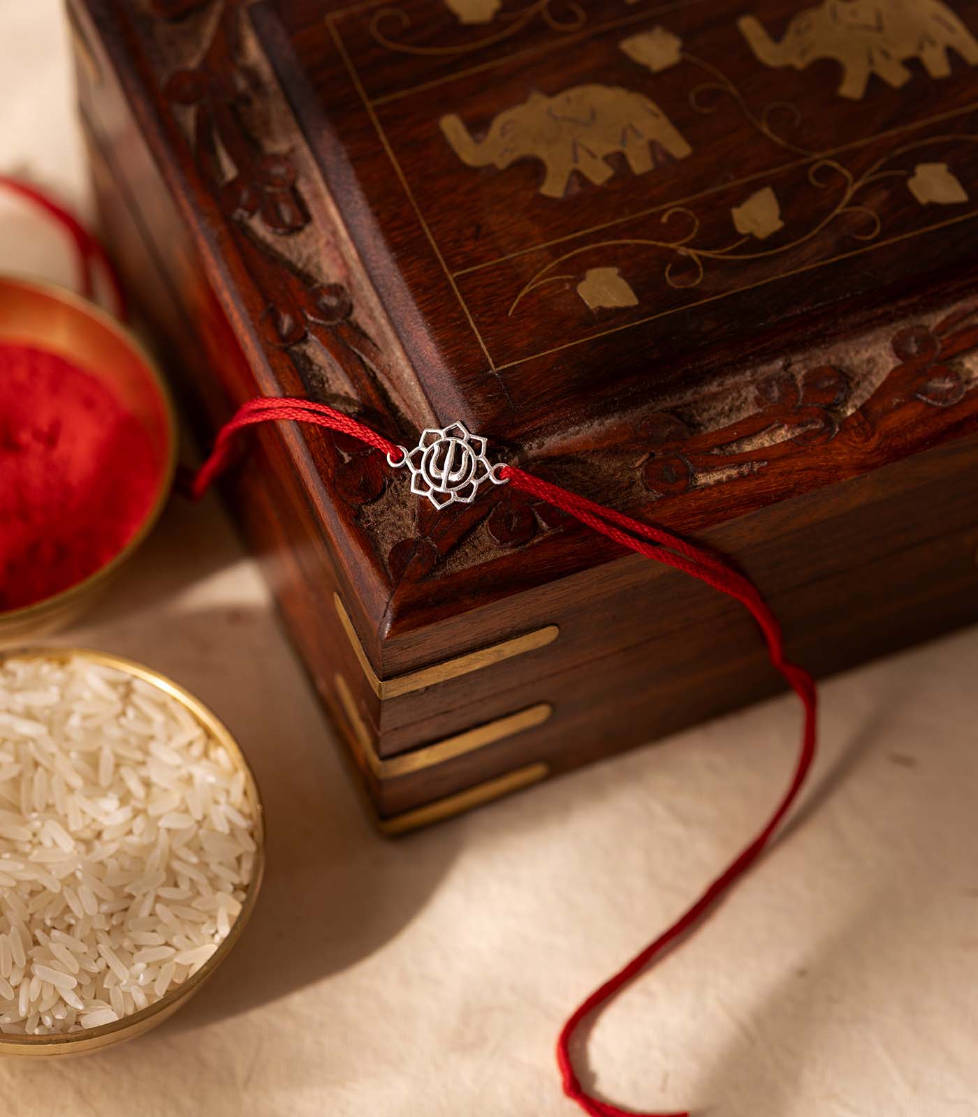 Silver Rakhi Combo Pack of 2