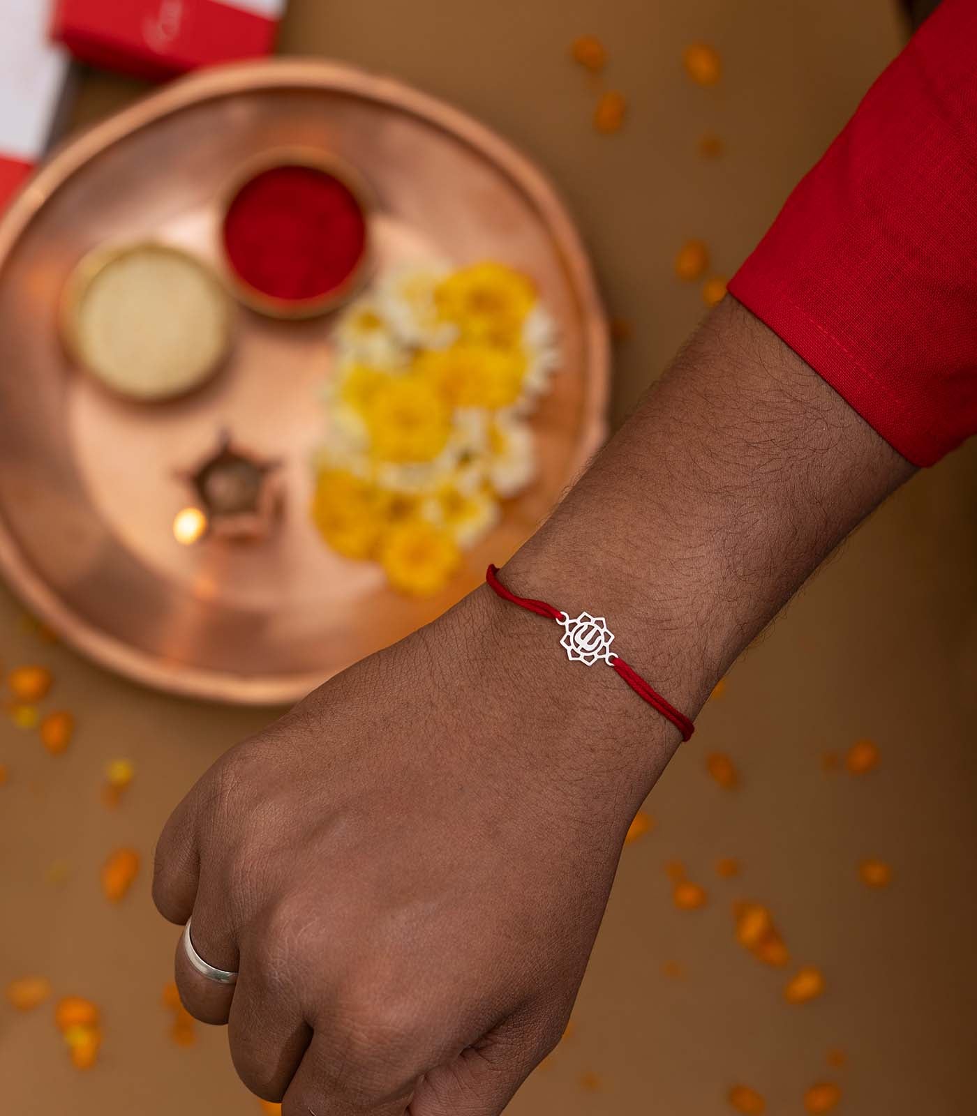 Silver Rakhi Combo Pack of 2
