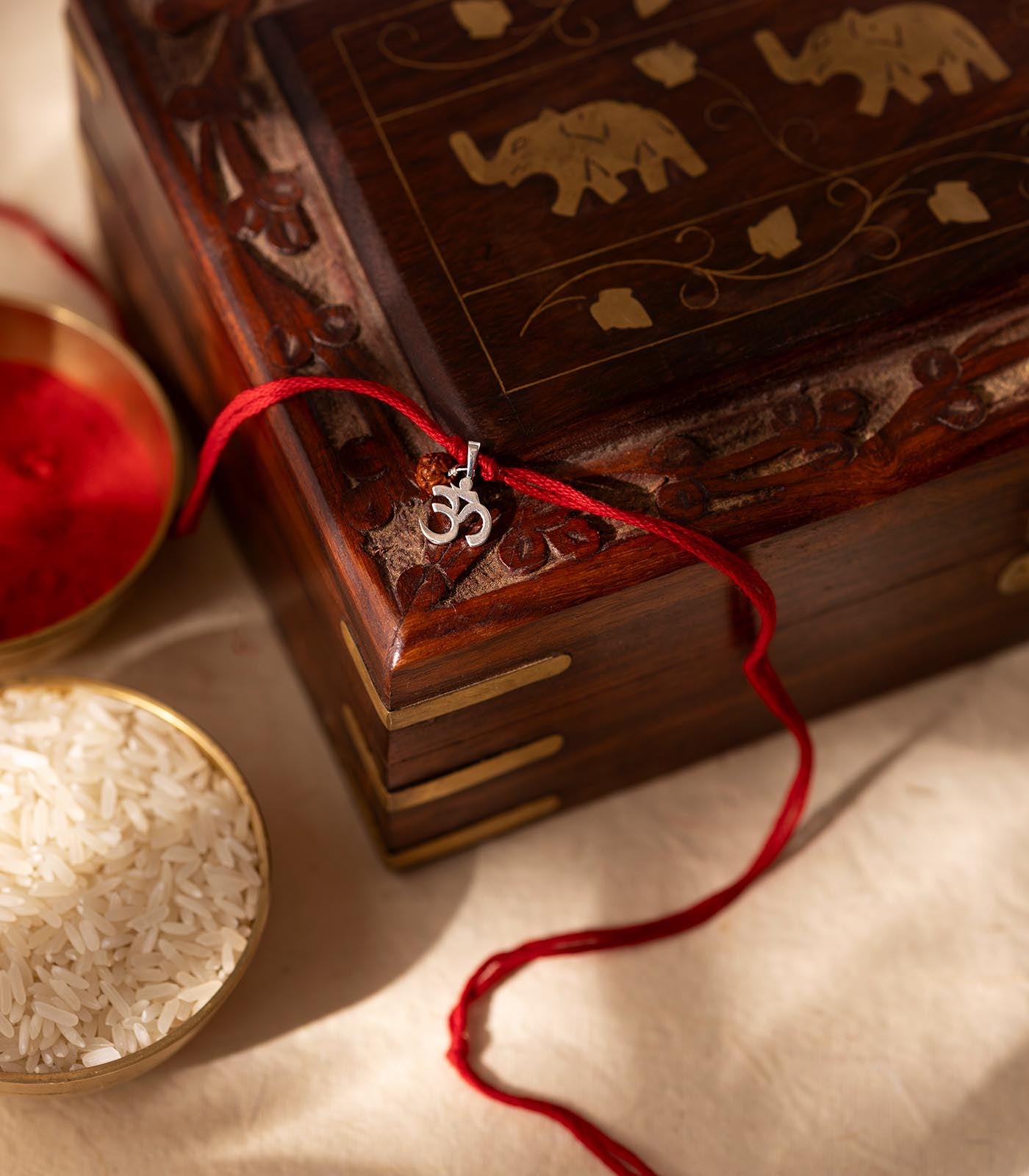 Silver Rakhi Combo Pack of 2