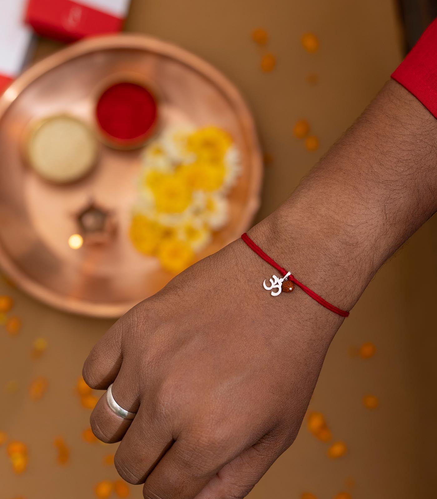 Silver Rakhi Combo Pack of 2