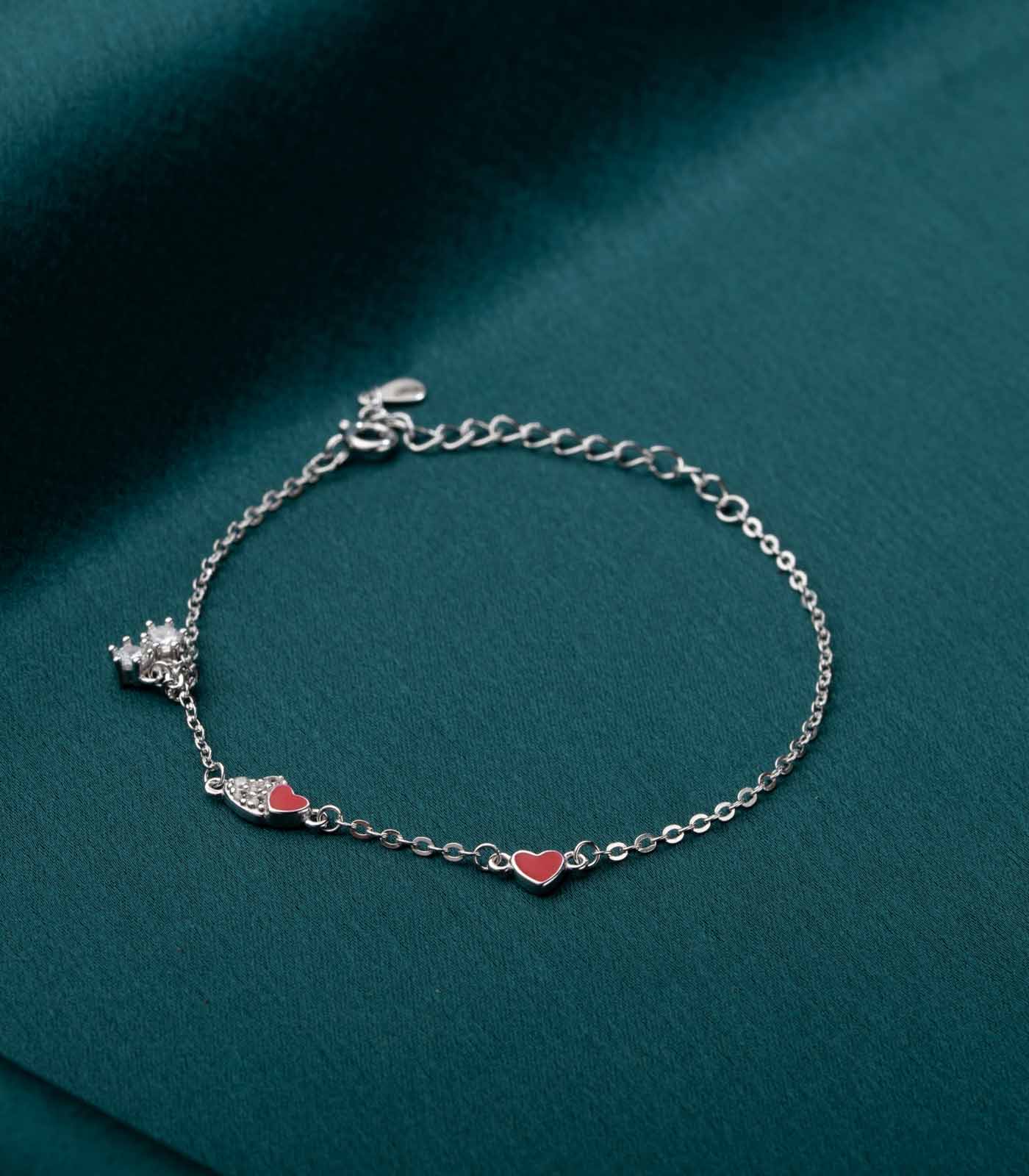 Cute Heart Bracelet (Silver)