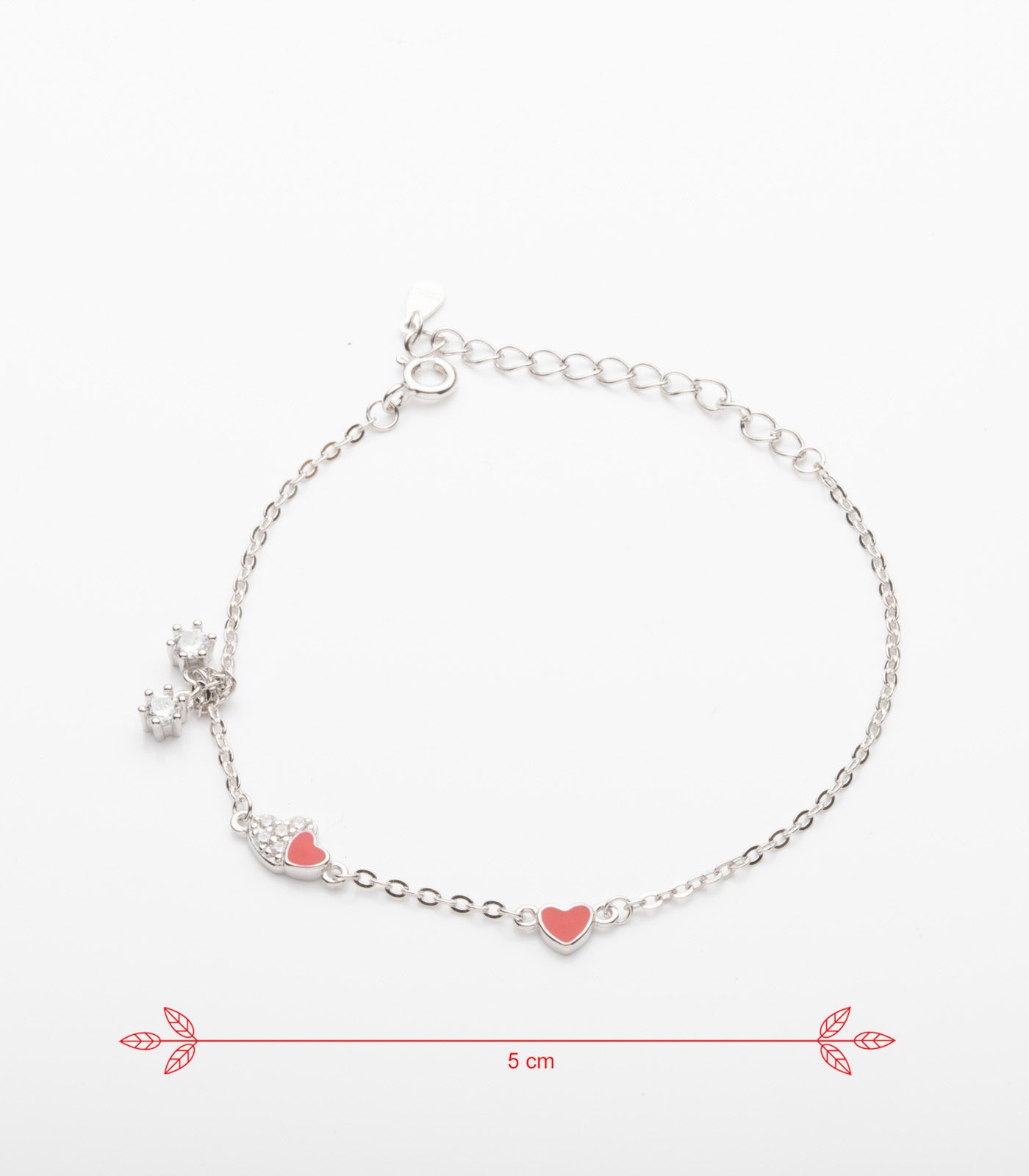 Cute Heart Bracelet (Silver)