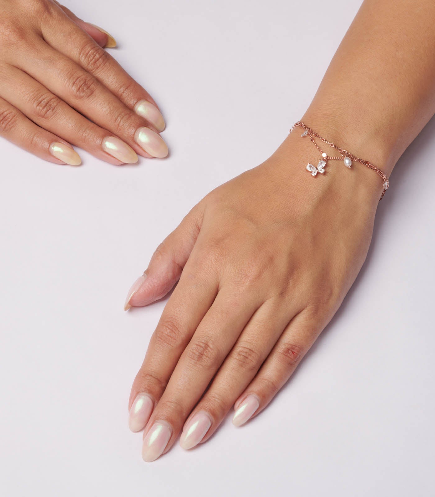 Premium Butterfly Beads Bracelet (Silver)