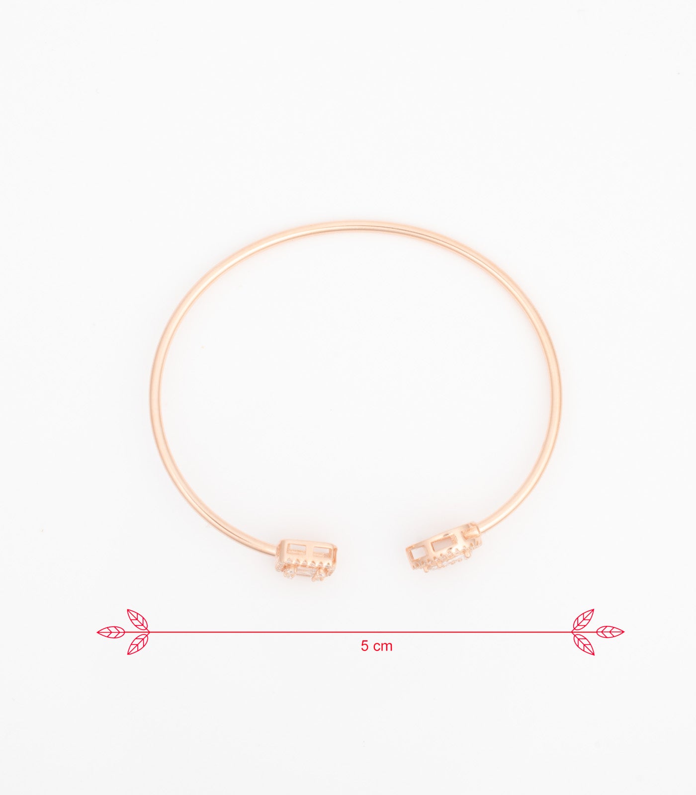 Rose Gold Elegant Stones Bracelet (Silver)