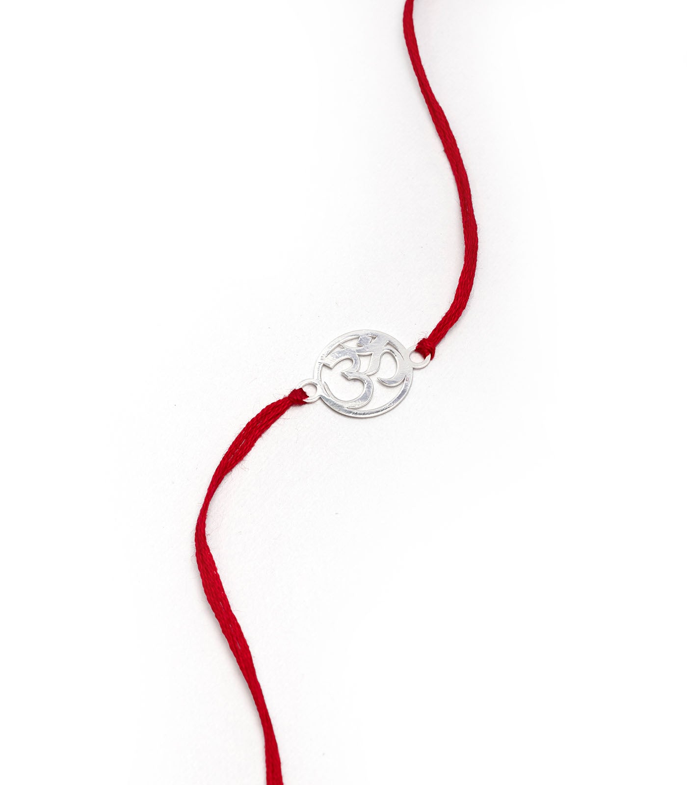 Ethereal Silver Rakhi - Spiritual OM Design
