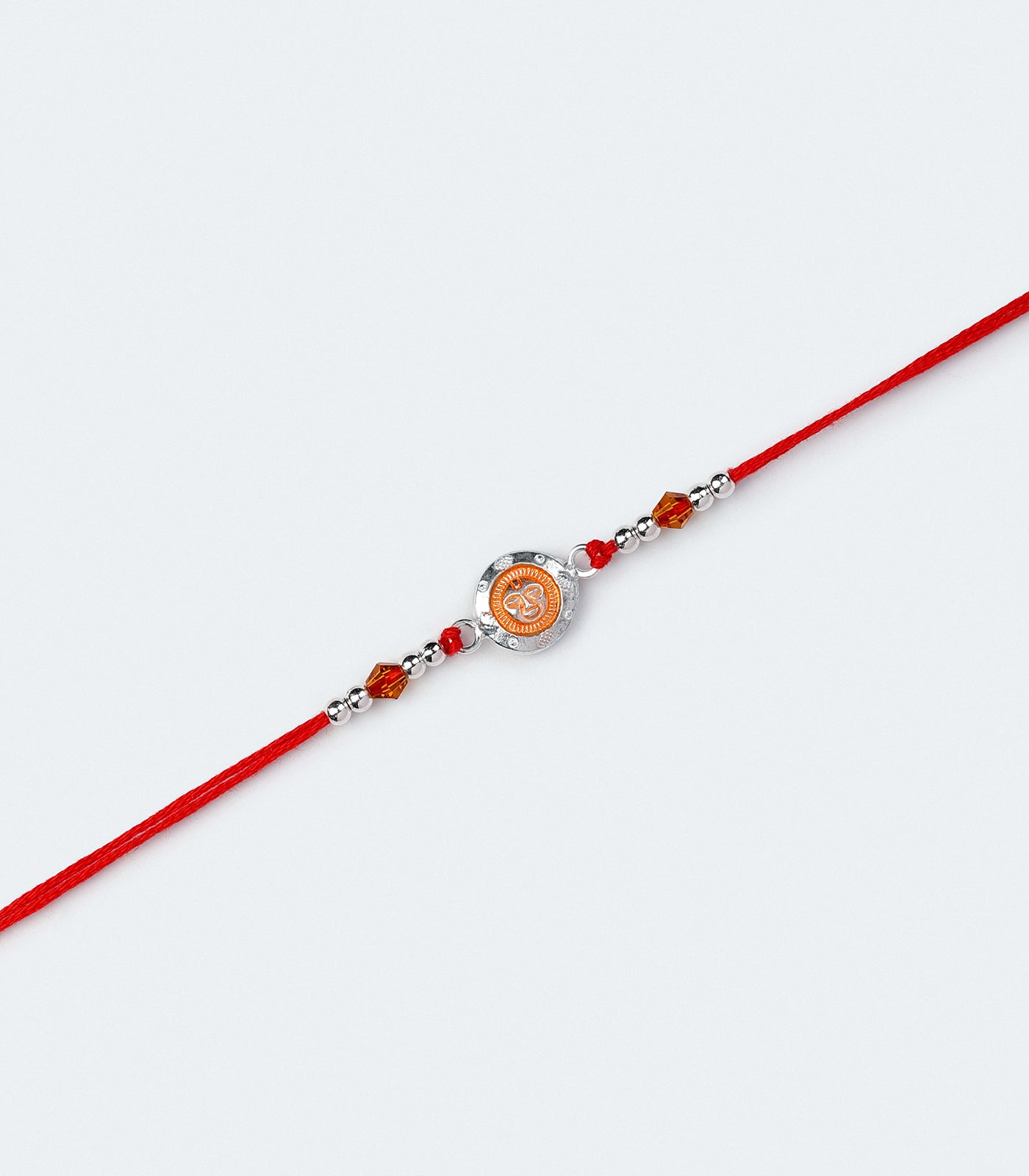 Charming Silver Rakhi - Heart of Sun Design