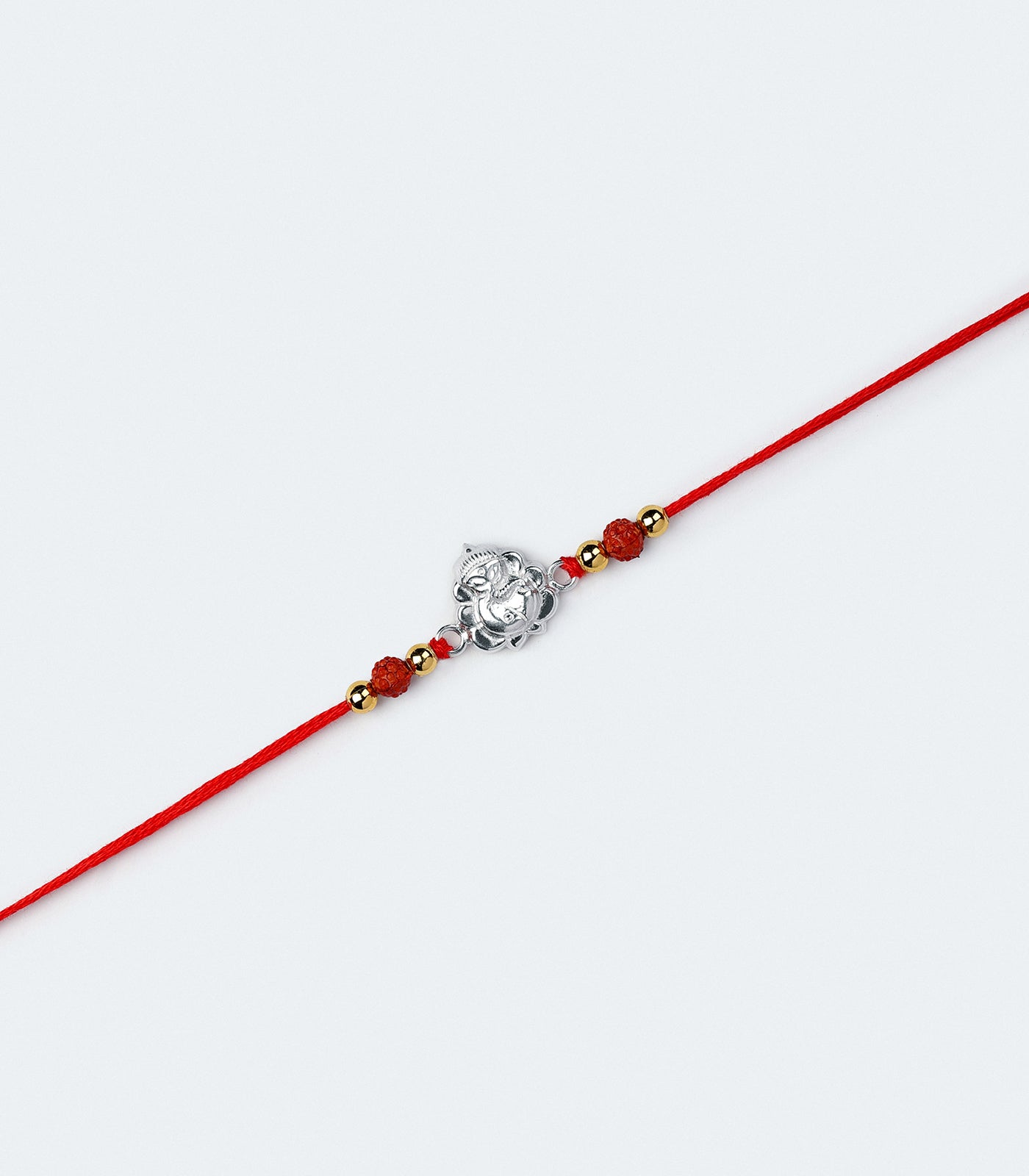 Beautiful Silver Rakhi - Ashtavinayak Mahad Ganesha Design