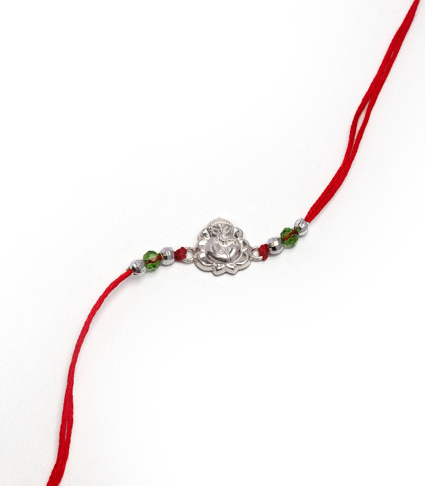 Beautiful Silver Rakhi - Ashtavinayak Mahad Ganesha Design