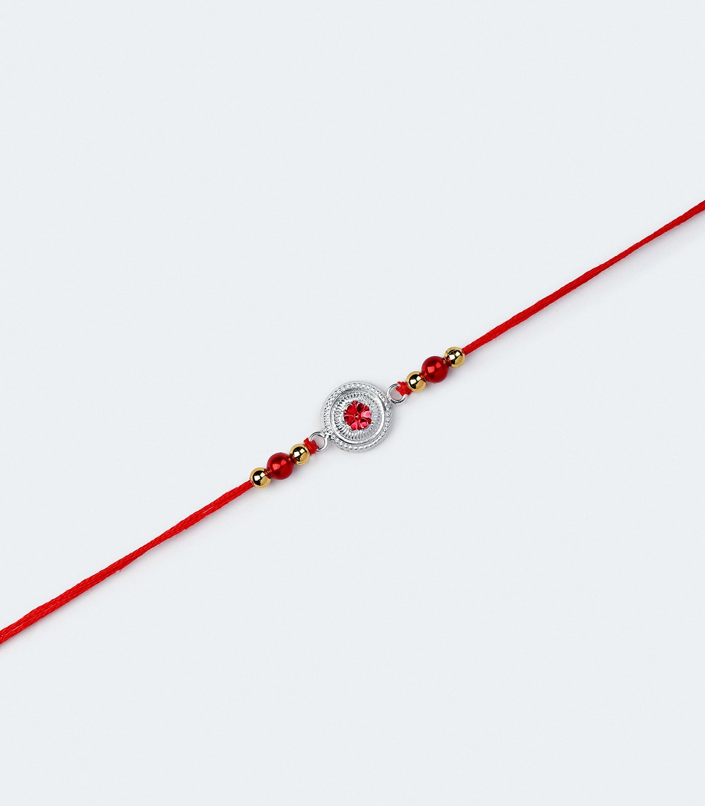 Stunning Silver Rakhi - The Elegant Small Flower Design
