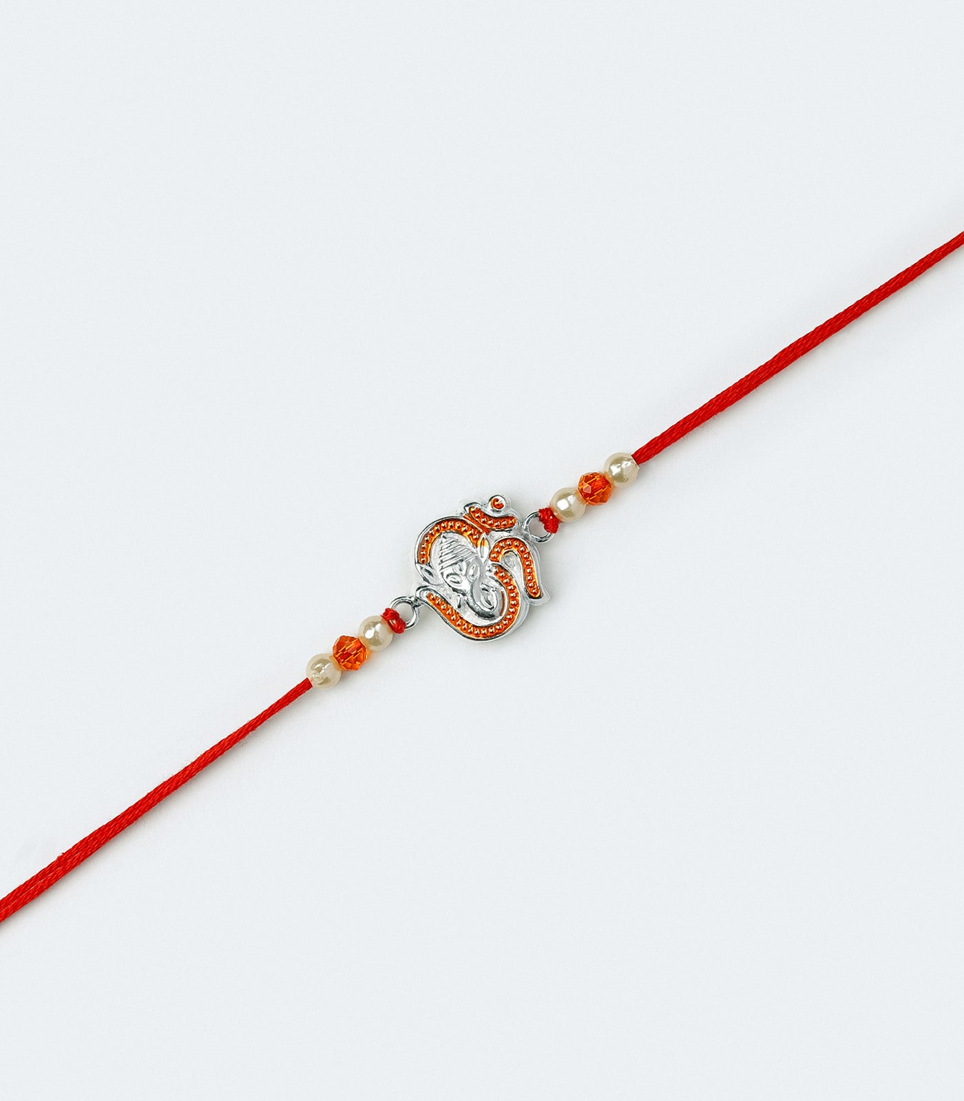 Beautiful Silver Rakhi - OM Engraved Design