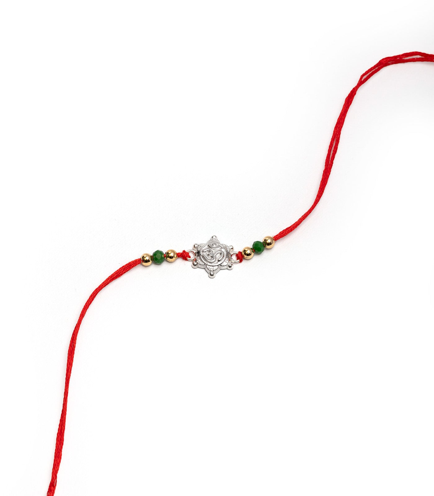 Stunning Silver Rakhi - OM Engraved Star Design