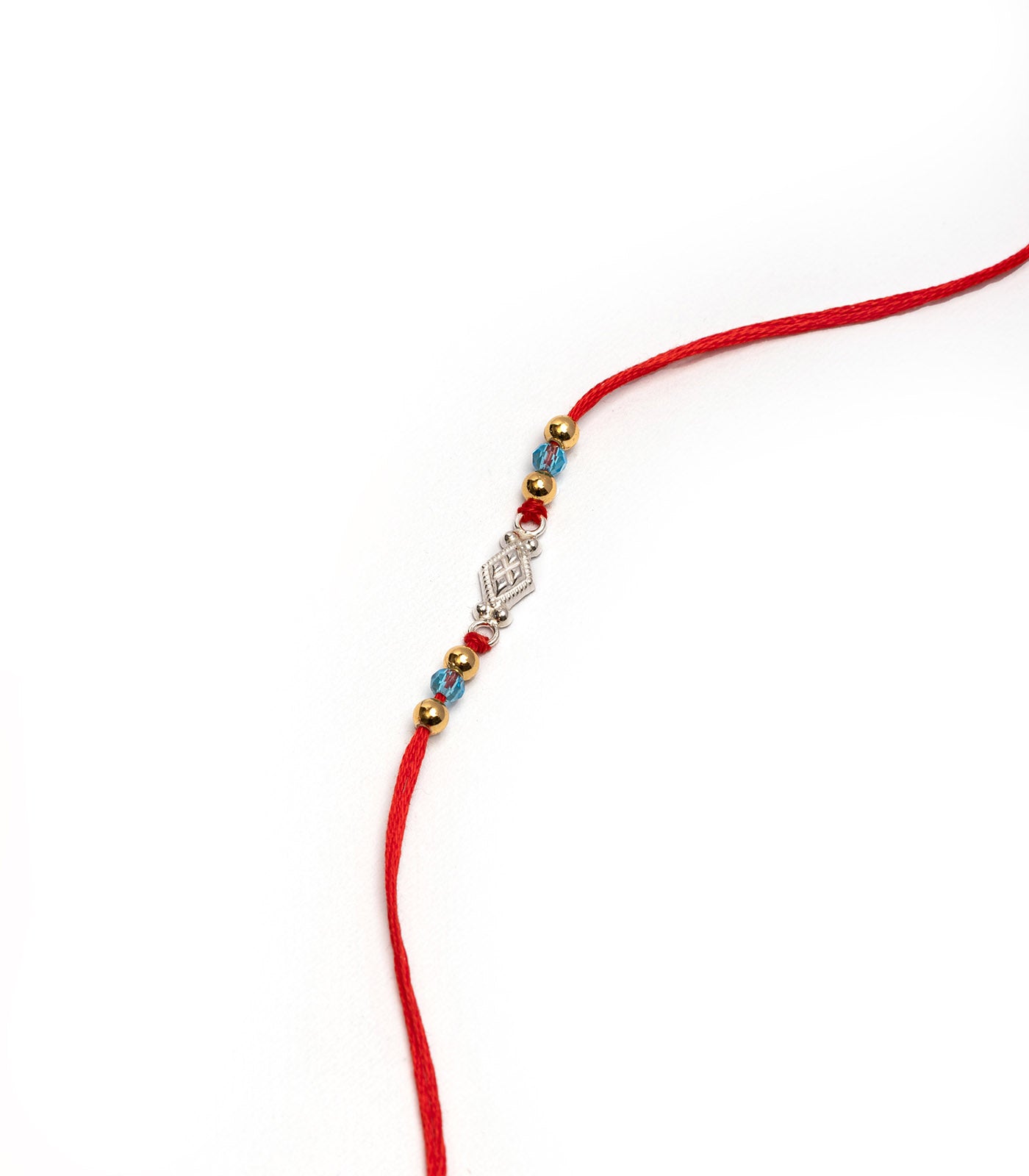 Beautiful Silver Rakhi - Diamond Shaped Dial