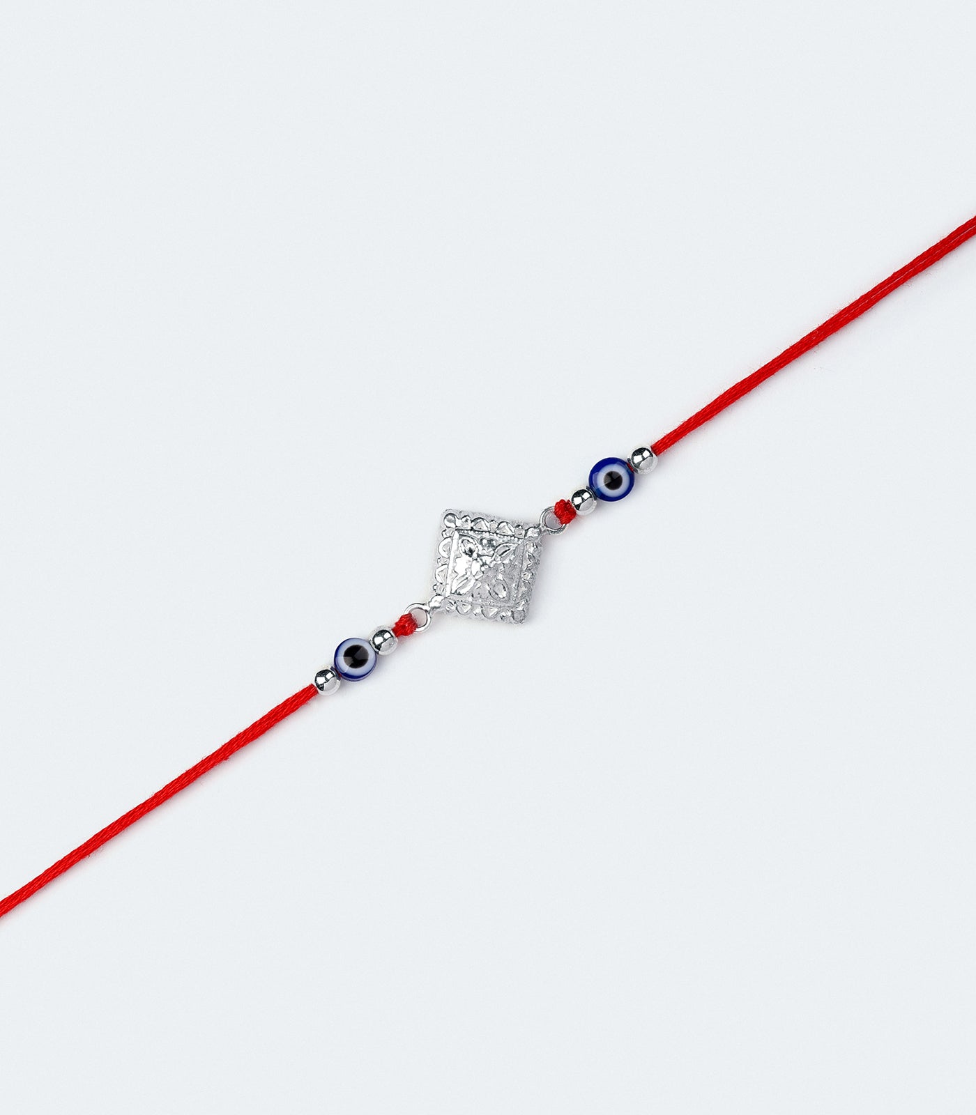 Beautiful Silver Rakhi - Diamond Shaped Design