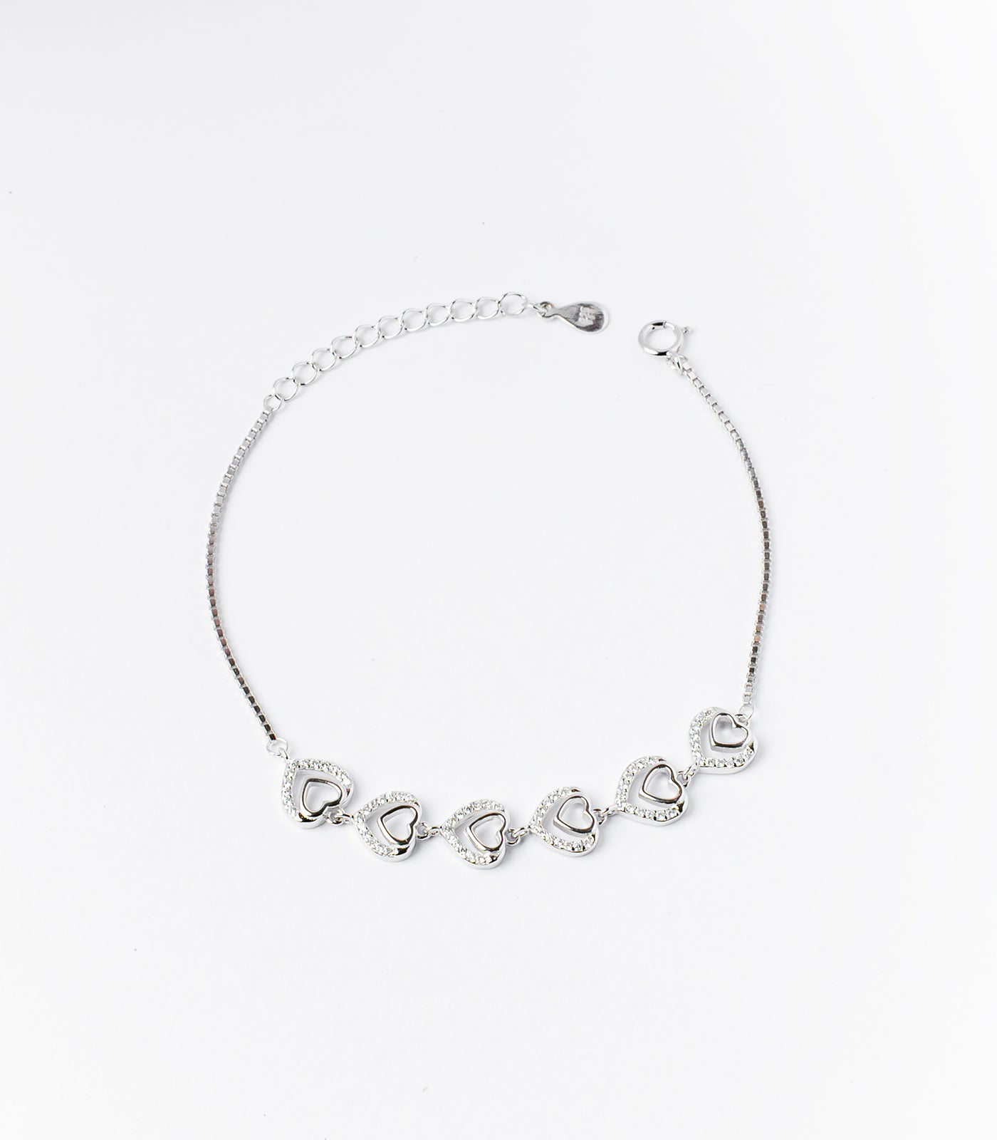 Heart Motifs Bracelet (Silver)