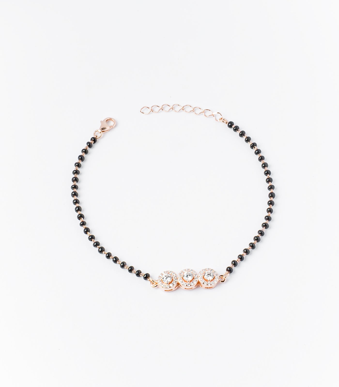 Triple Motif Mangalsutra Bracelet (Silver)