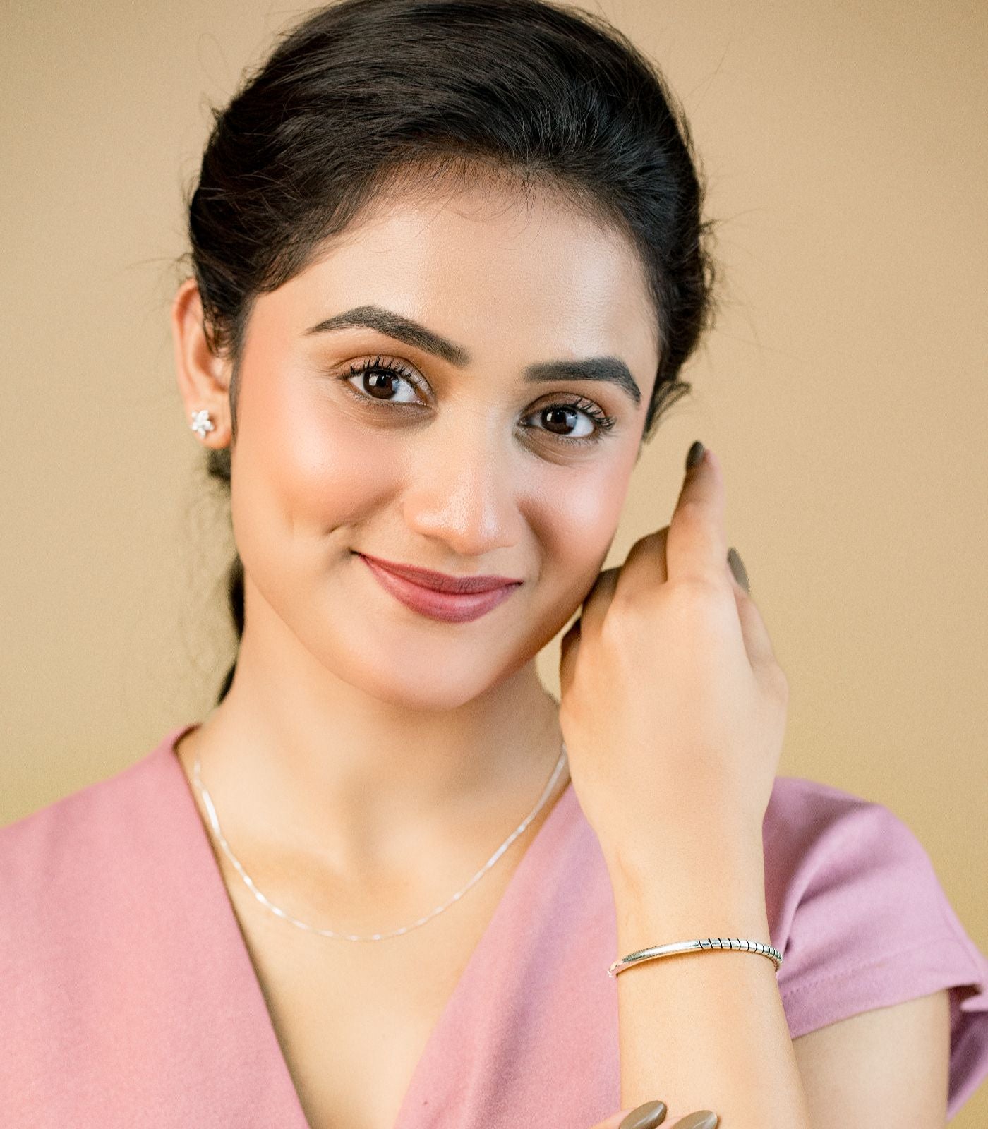 Dual Textured Kada Bracelet (Silver)