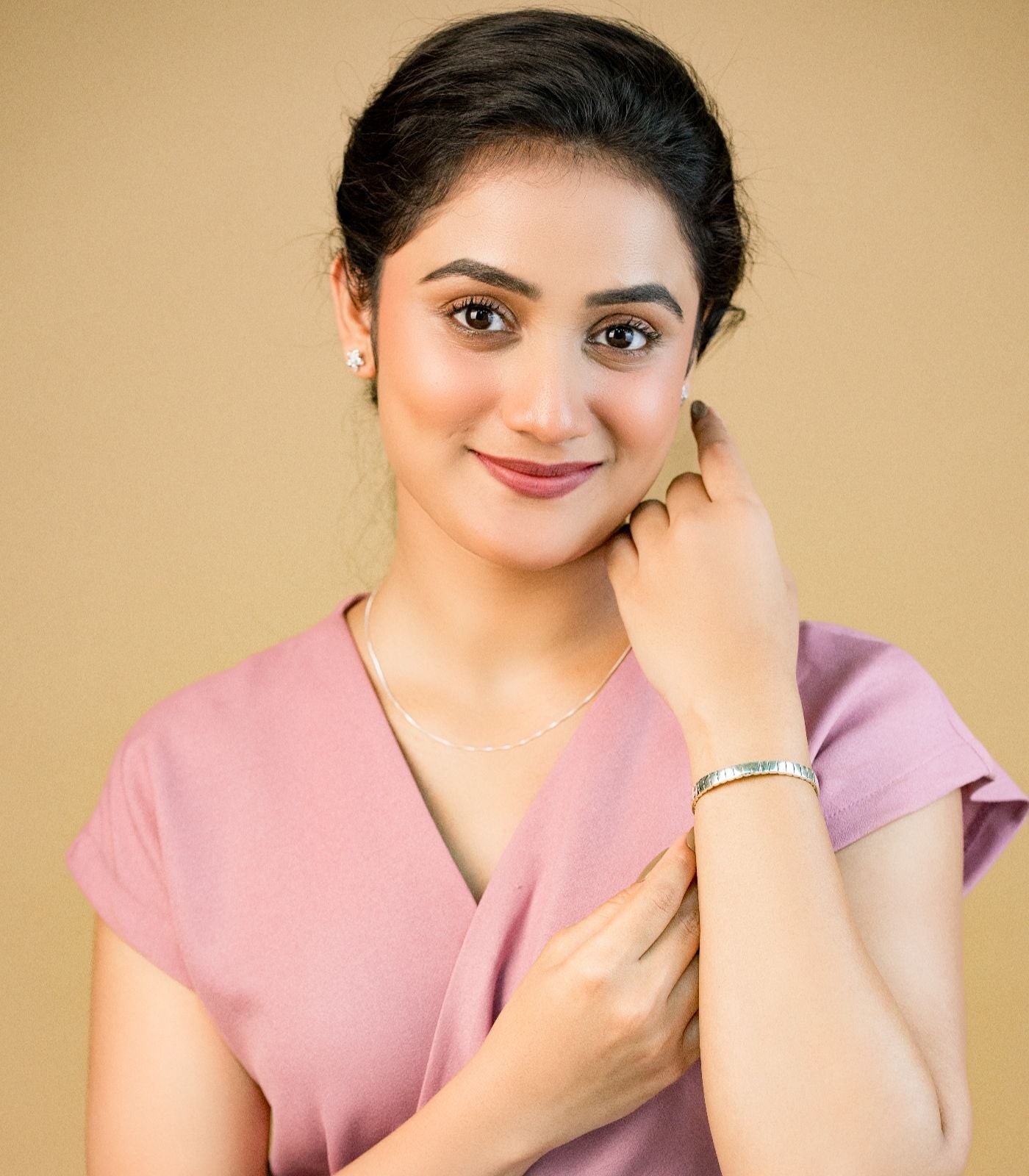 Linked Texture Kada Bracelet (Silver)