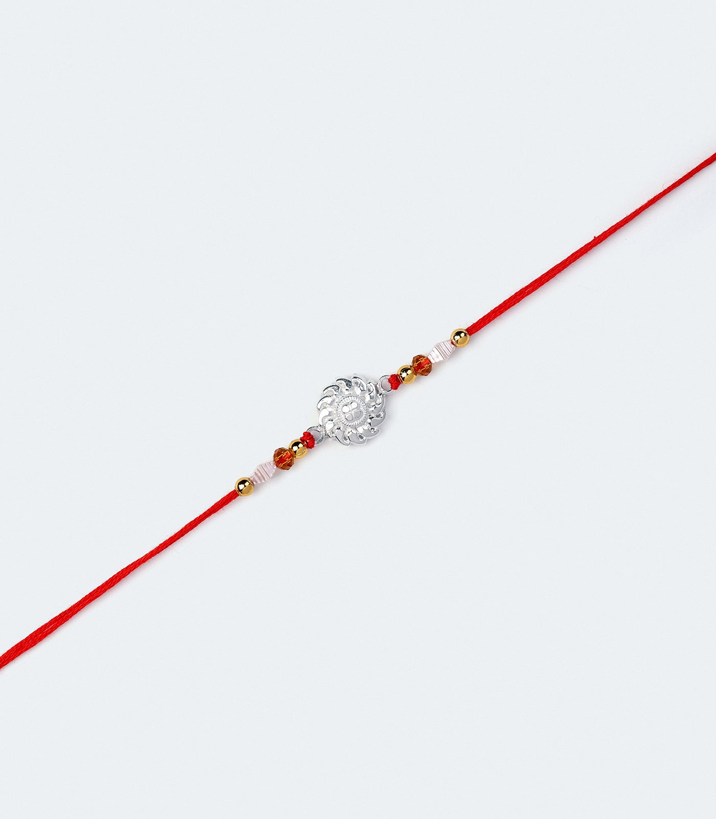 Stunning Silver Rakhi - Chakra Design