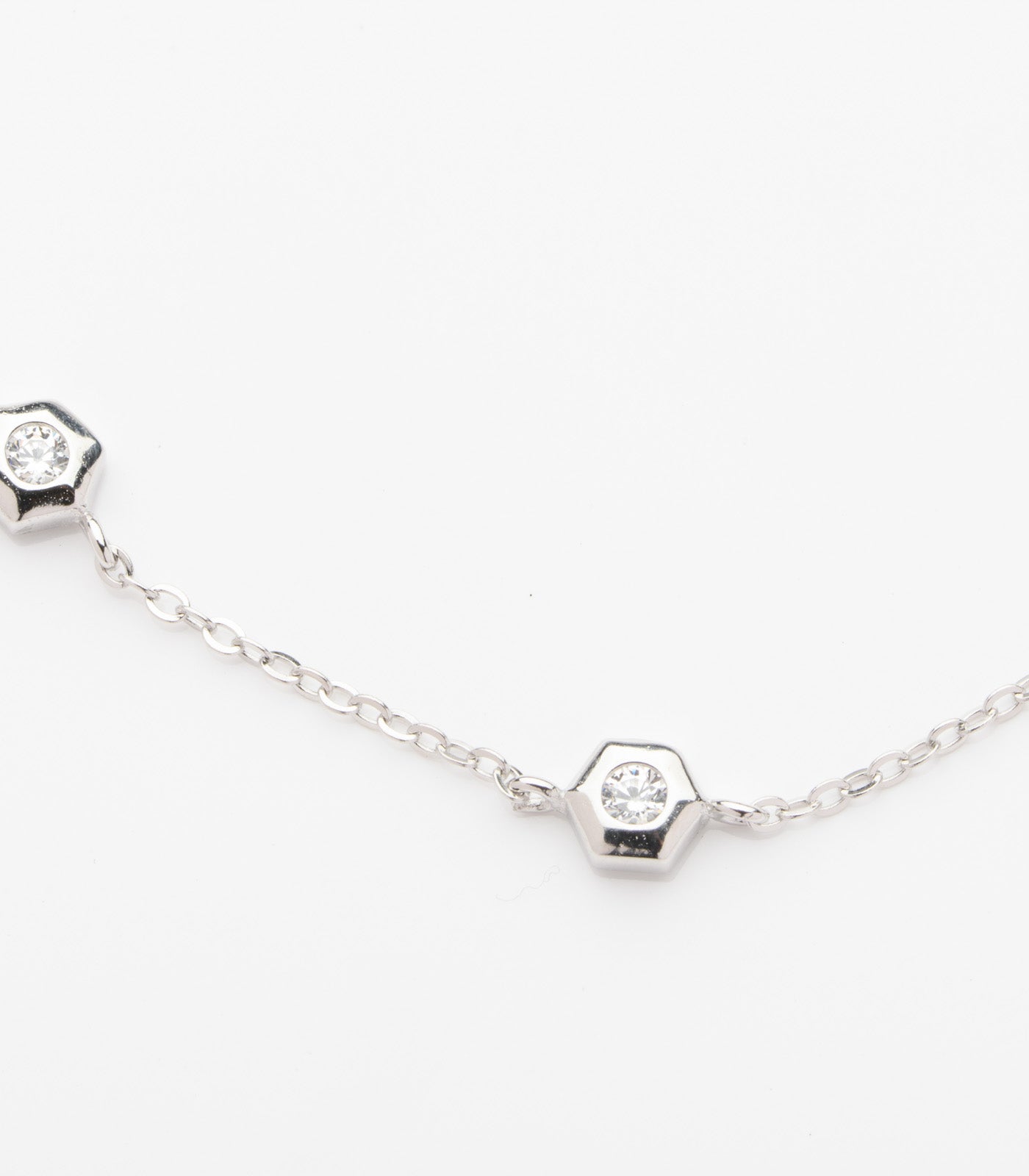 Stone Studded Bracelet (Silver)