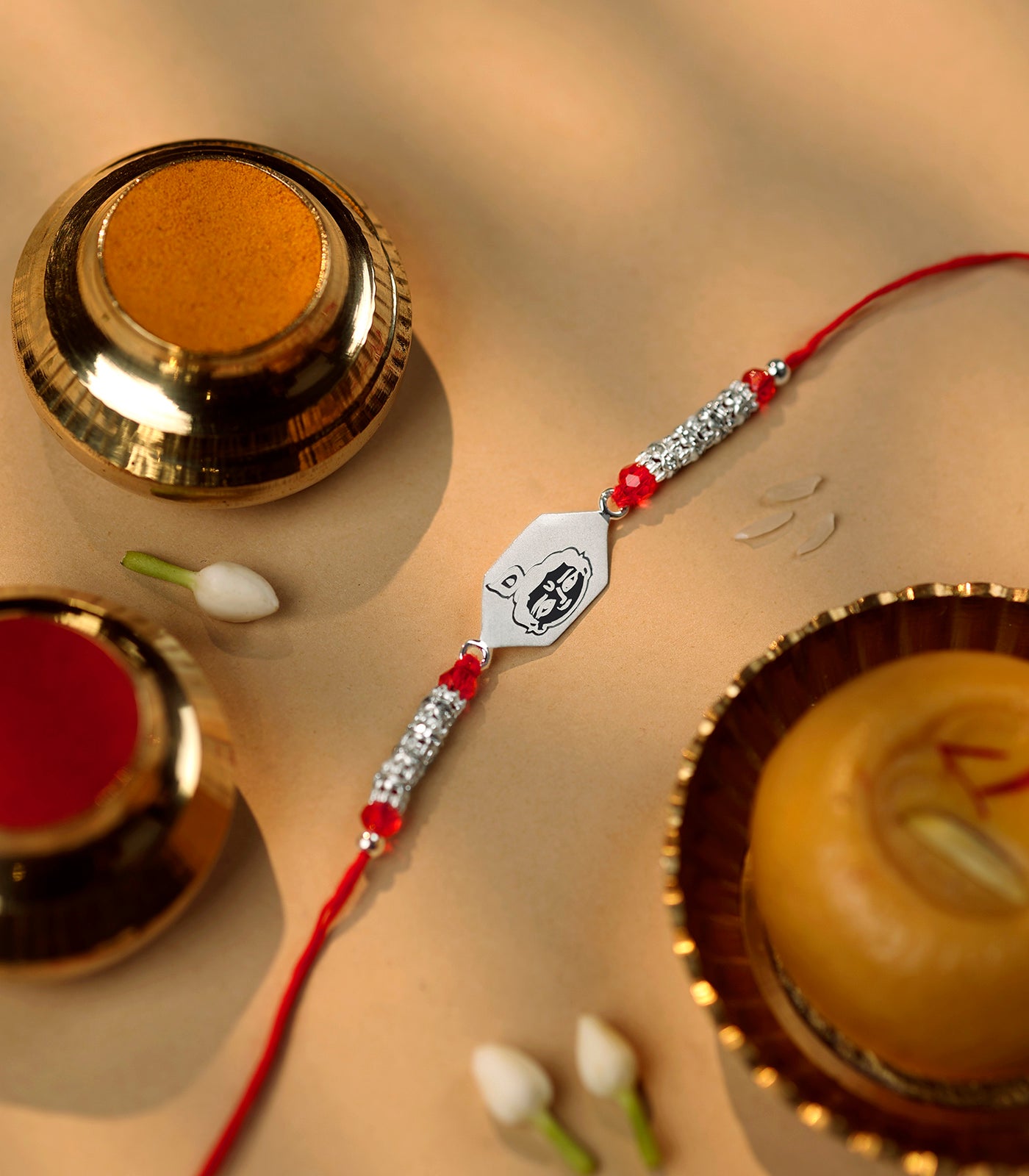 Silver Kids Rakhi - Little Krishna Design