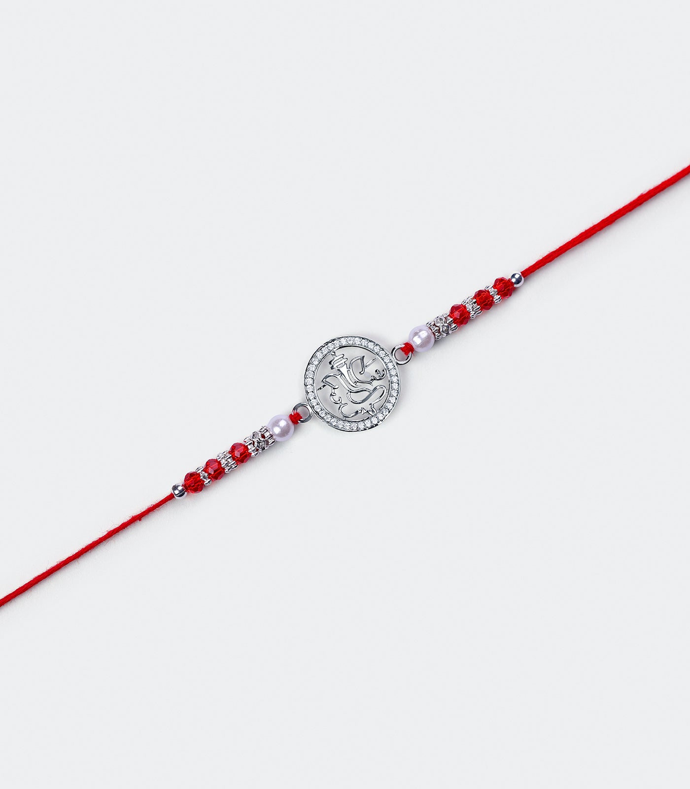 Silver Rakhi - Ganpati design