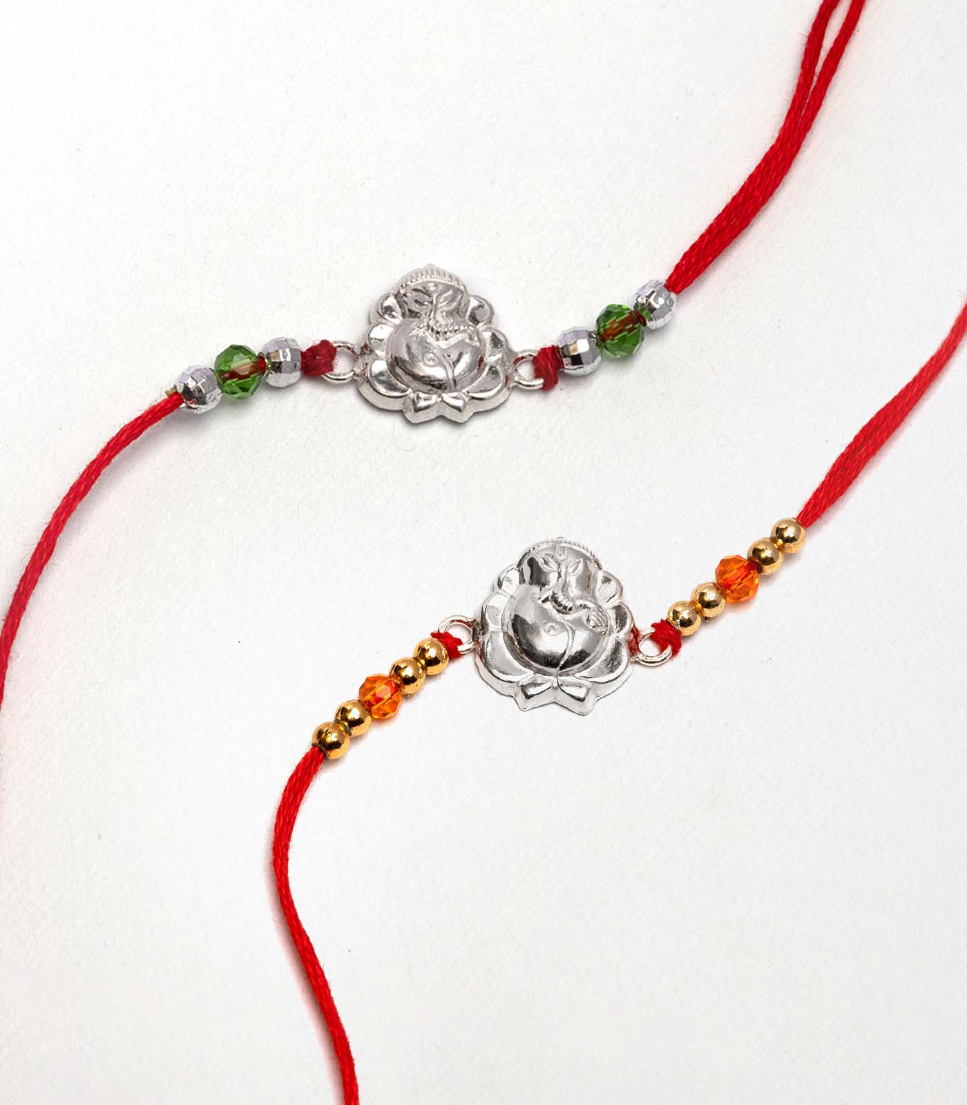 Silver Rakhi Combo Pack of 2