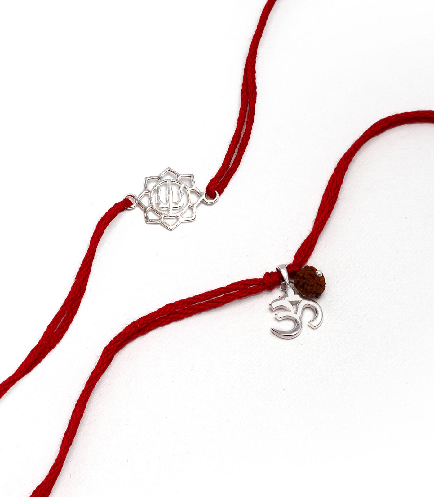 Silver Rakhi Combo Pack of 2