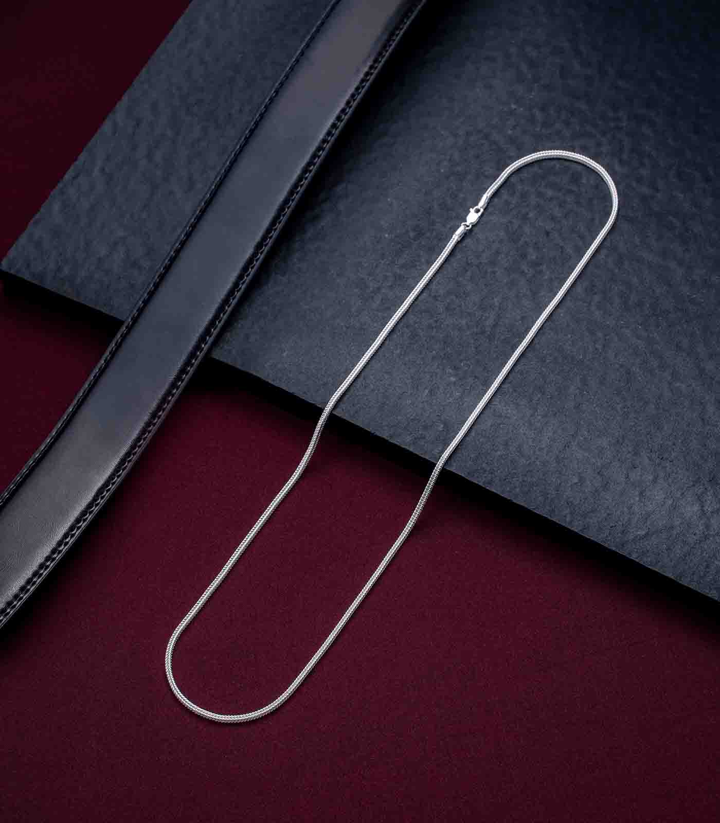 Shiny Mens Chain (66 cm) (Silver)