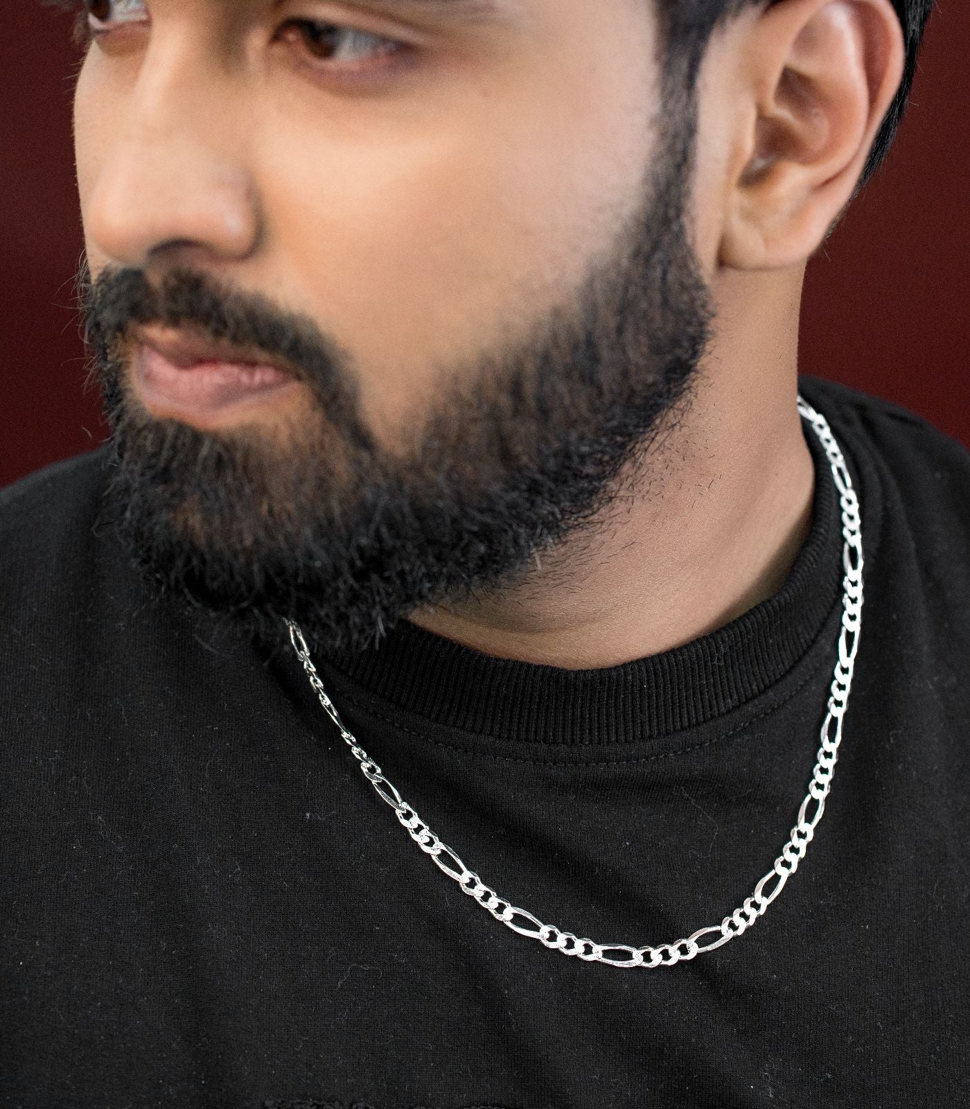 Stylish Mens Chain (50.8 cm) (Silver)