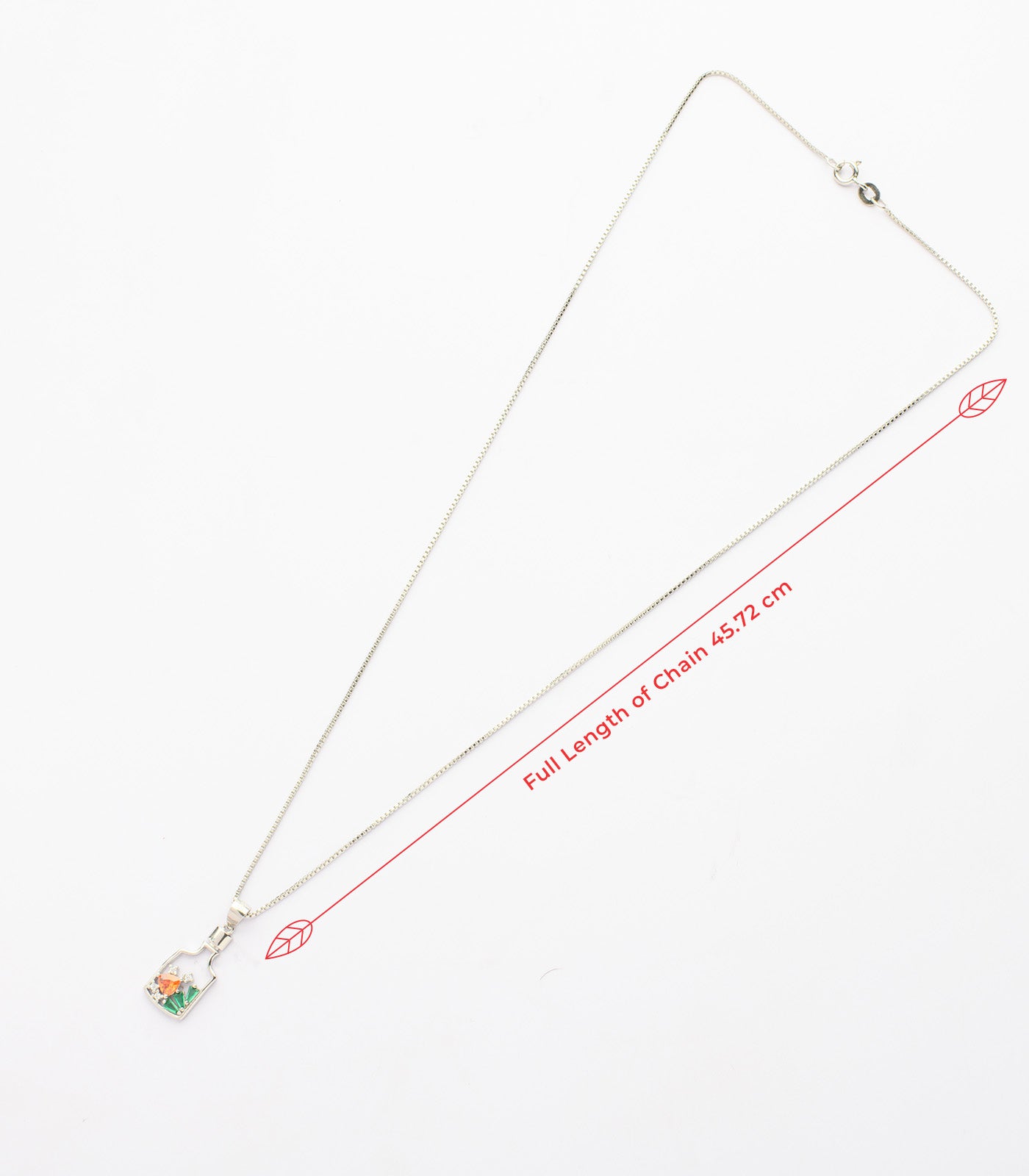 Wine Bottle Necklace Set (Silver)