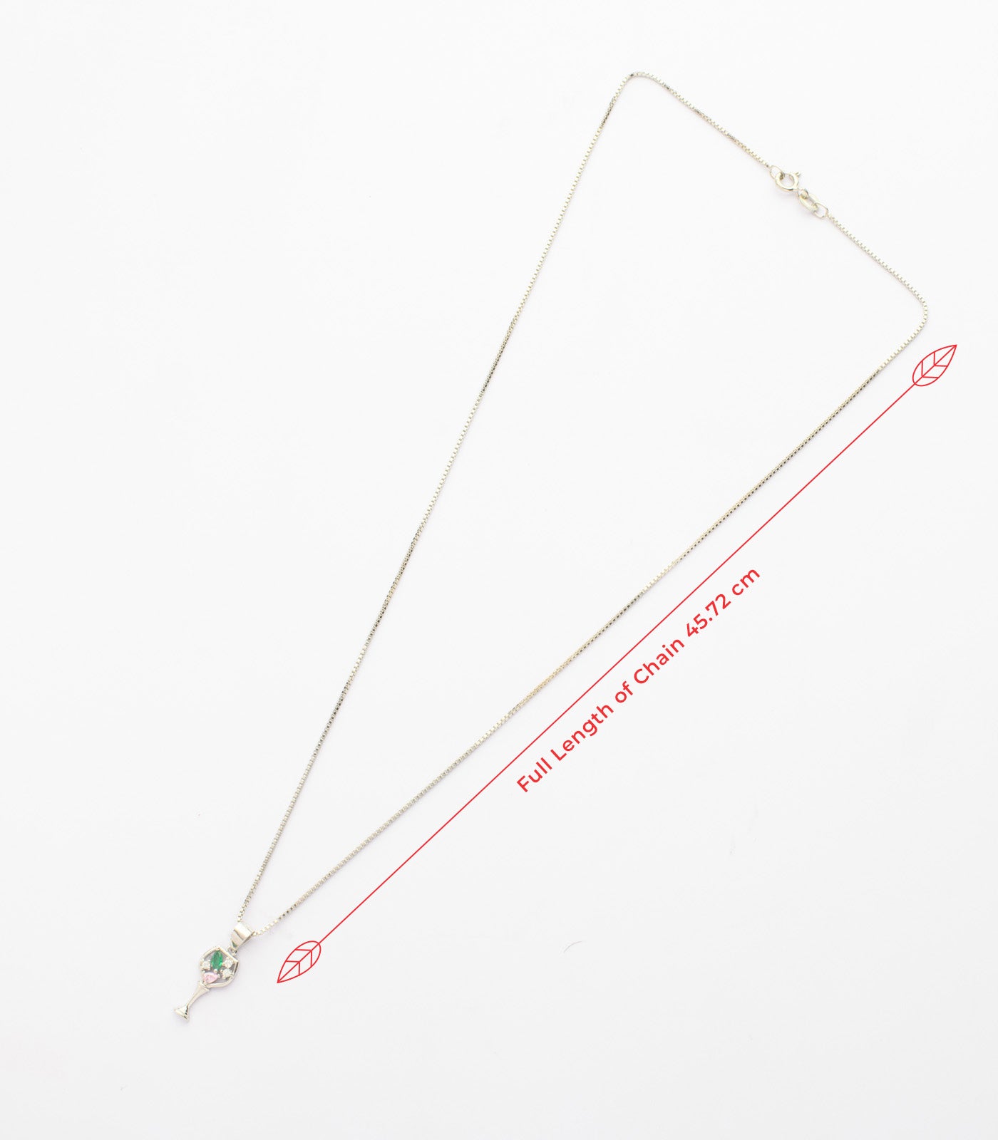 Wine Glass Necklace Set (Silver)