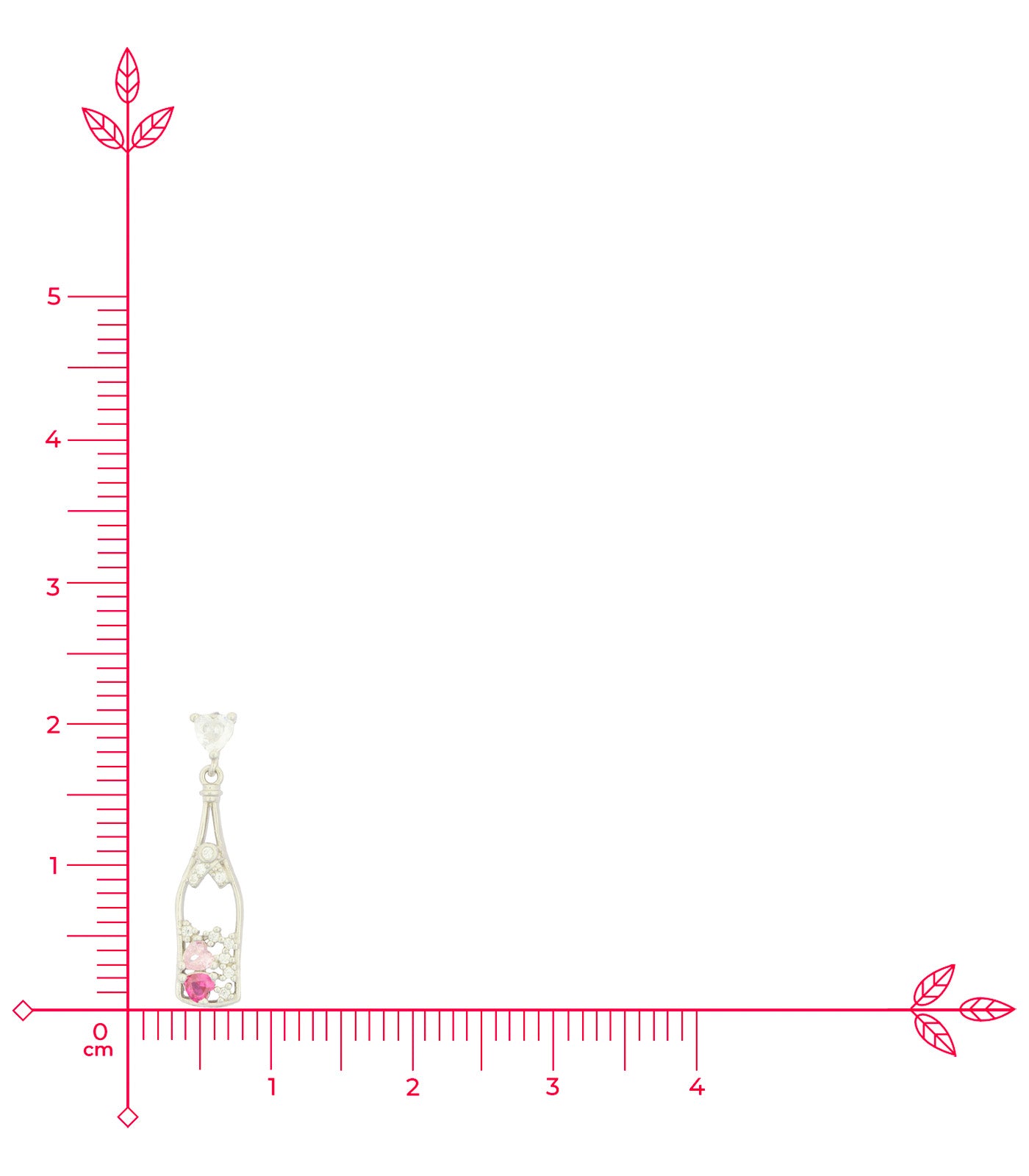 Wine Bottle Necklace Set (Silver)