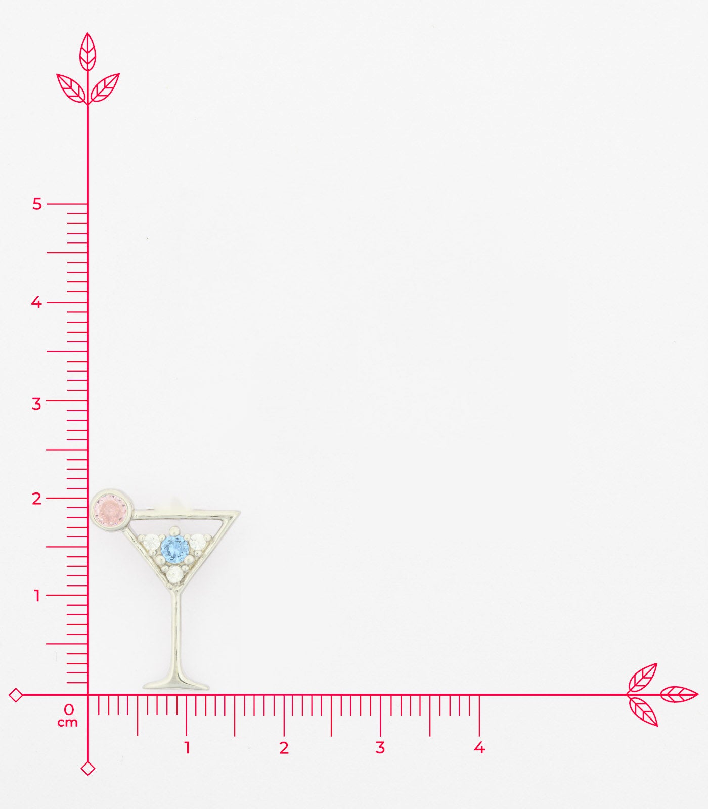 Wine Glass Necklace Set (Silver)