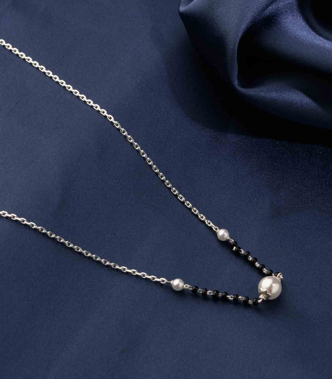 Silver Pearl Mangalsutra