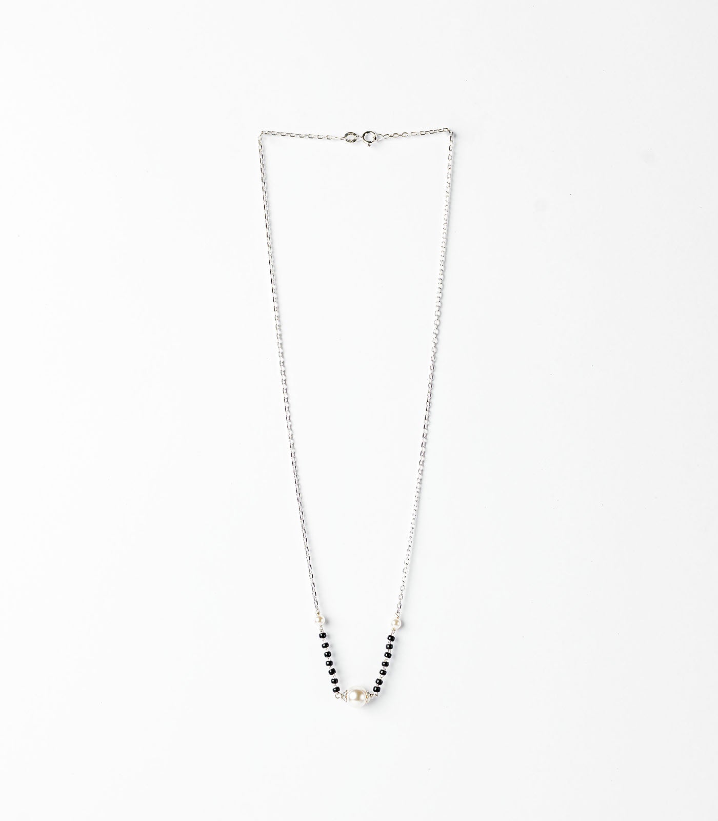 Silver Centered Pearl Mangalsutra
