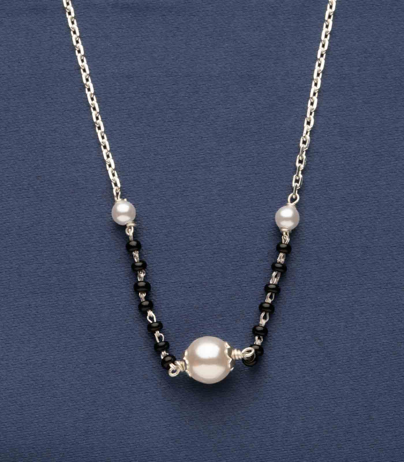 Silver Pearl Mangalsutra