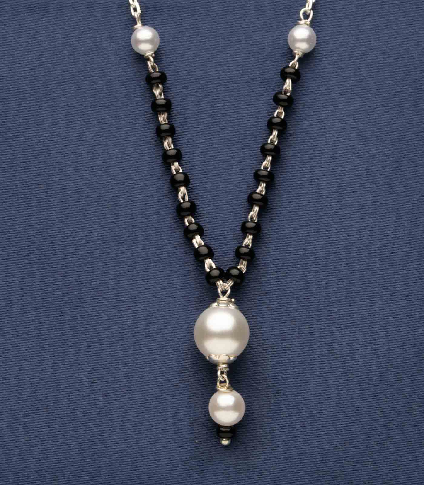 Silver Pearl Mangalsutra