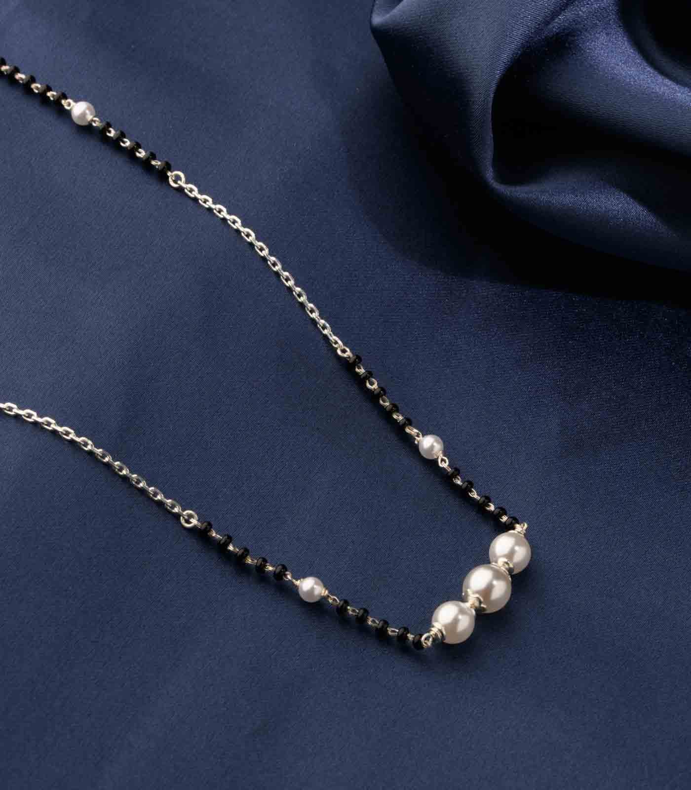 Silver Pearl Mangalsutra