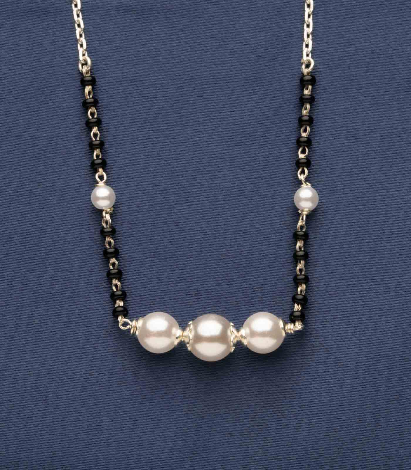 Silver Pearl Mangalsutra