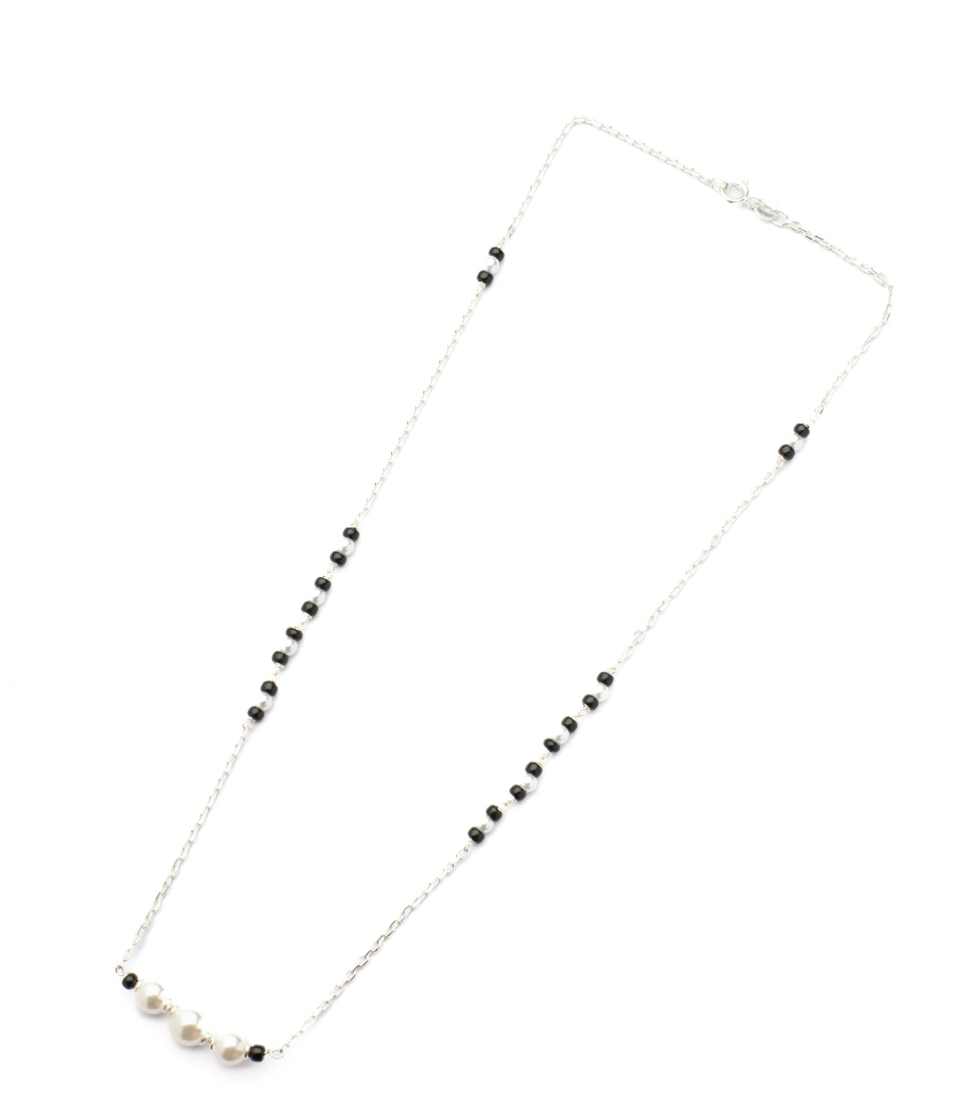 Silver Triple Pearl Mangalsutra