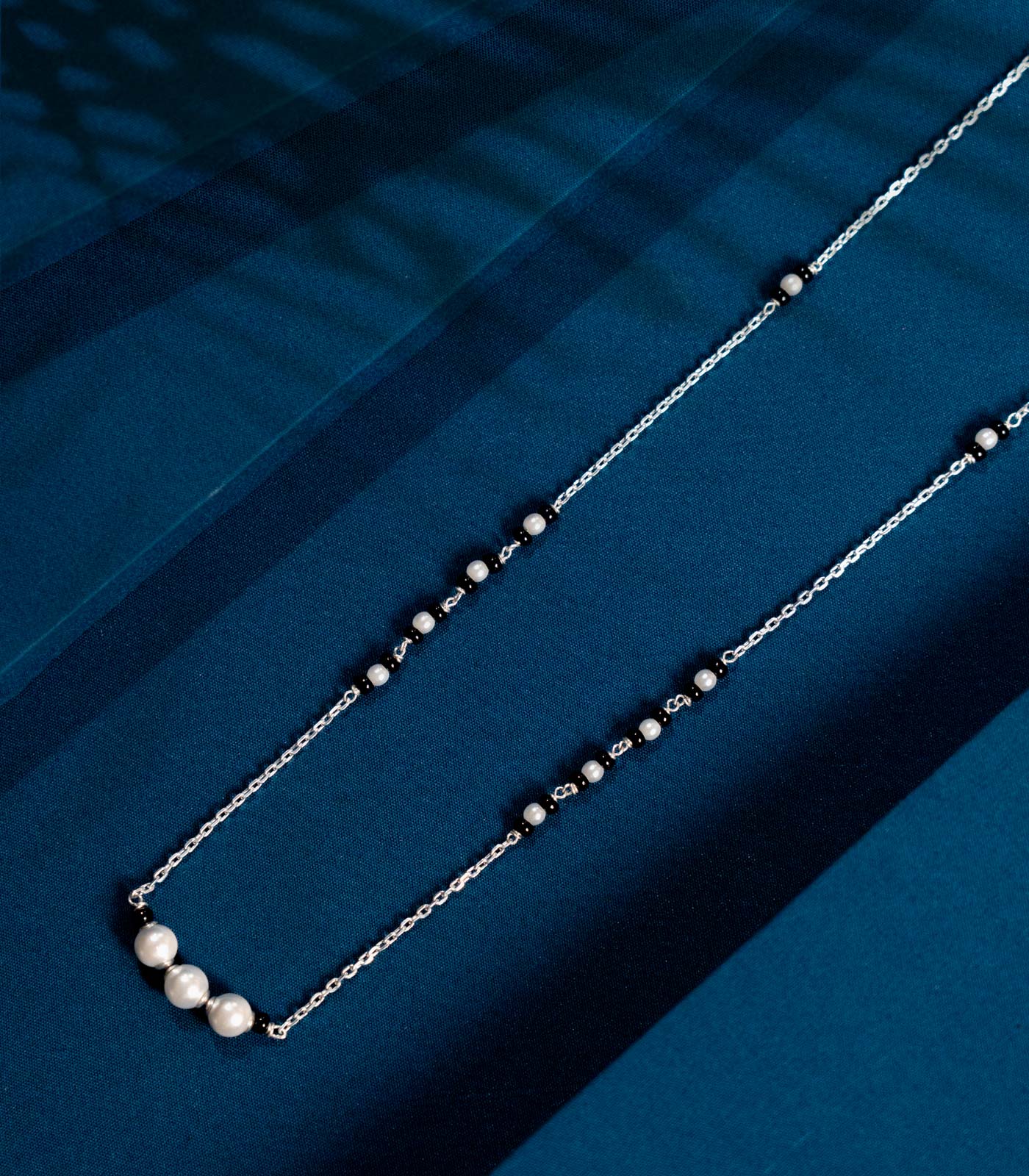Silver Triple Pearl Mangalsutra