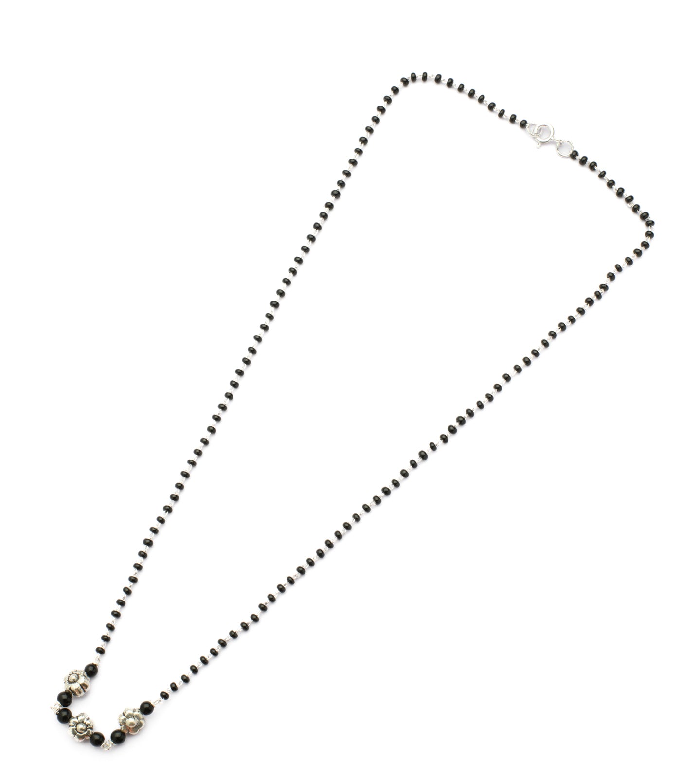 Triple Floral Mangalsutra (Silver)