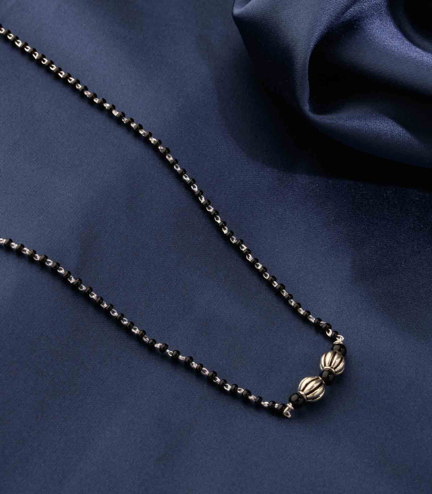 Dual Orb Mangalsutra (Silver)