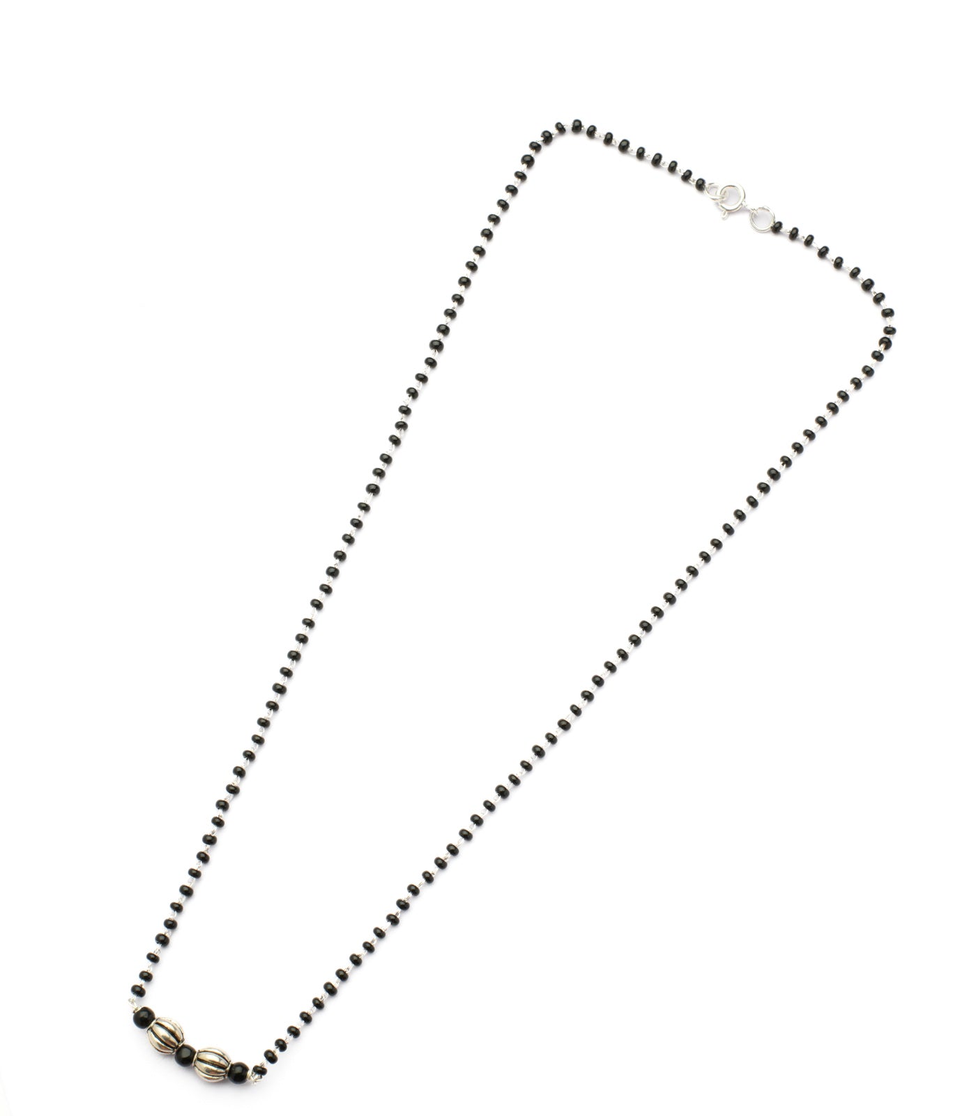 Dual Orb Mangalsutra (Silver)