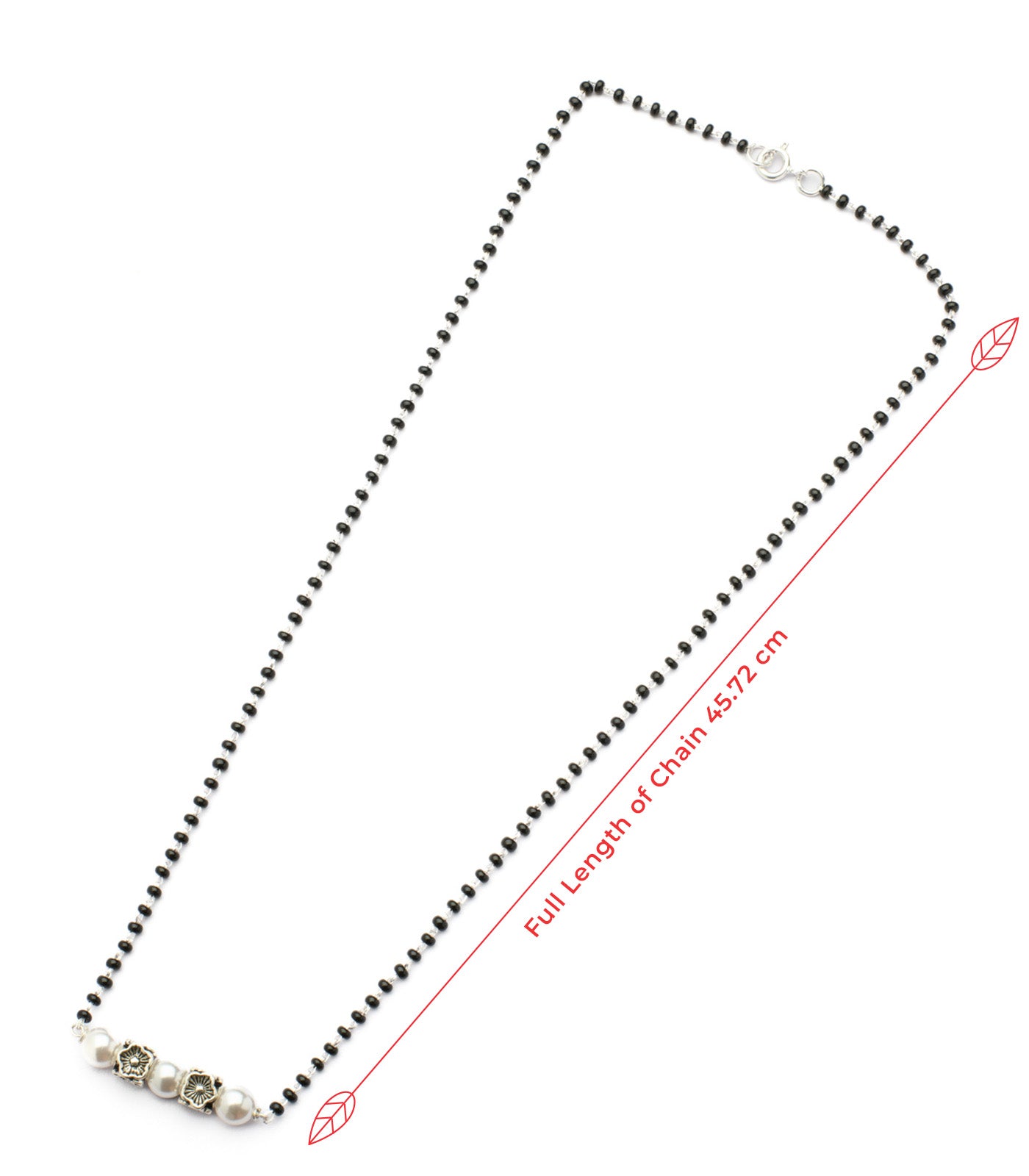 Floral Pearl Mangalsutra (Silver)