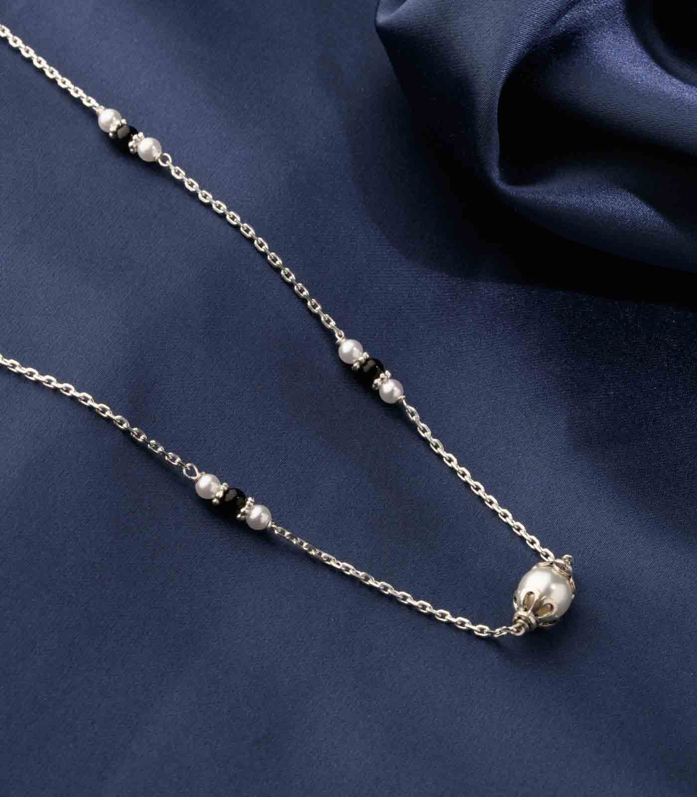 Single Chained Pearl Mangalsutra (Silver)