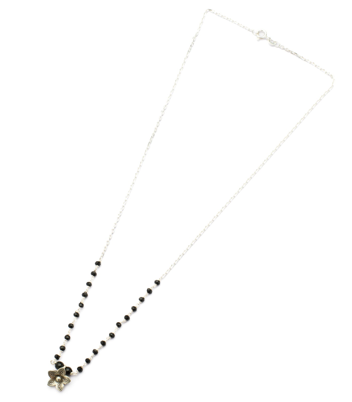 Silver Blooming Flower Mangalsutra