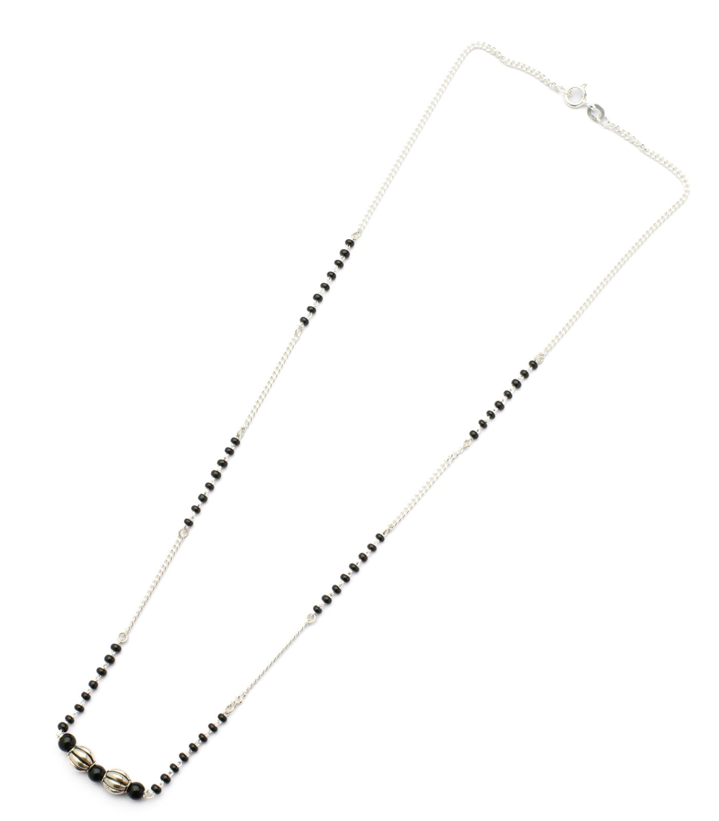 Dual Orb Mangalsutra (Silver)
