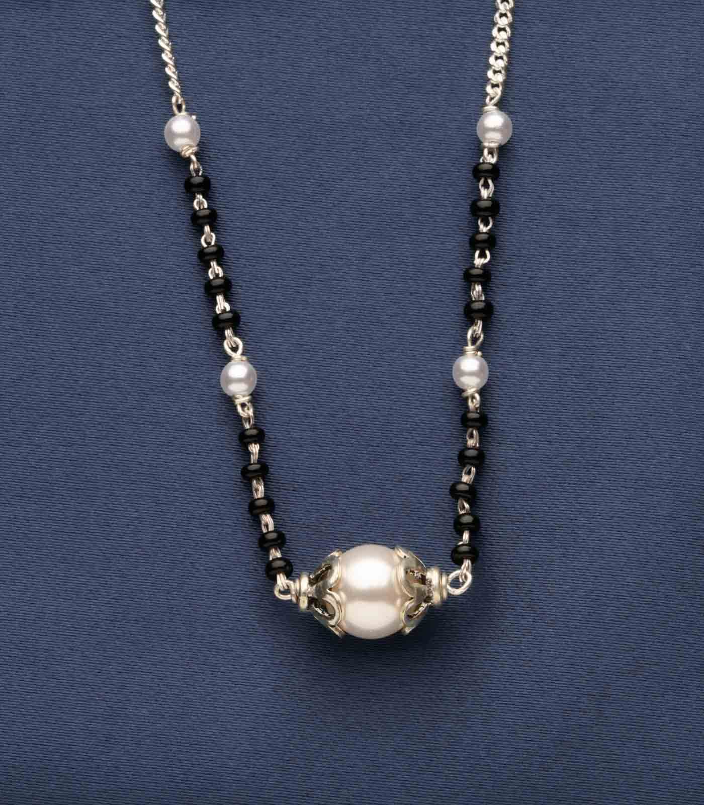 Silver Pearl Mangalsutra